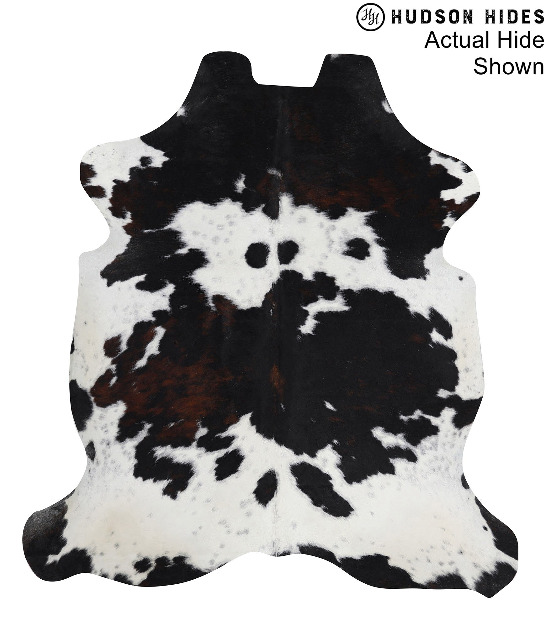 Tricolor Large European Cowhide Rug 6'5"H x 5'10"W 94960 by Hudson Hi