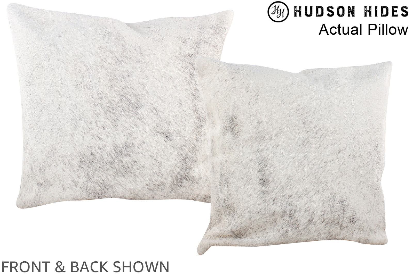 Salt and Pepper Black Cowhide Pillow #A13544