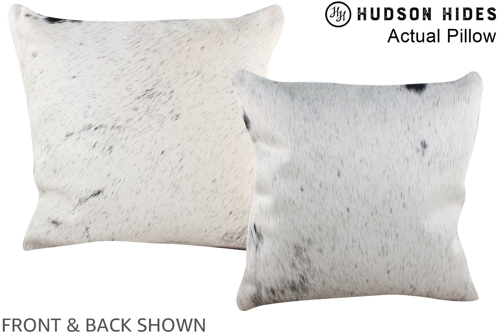 Salt and Pepper Black Cowhide Pillow #A13607