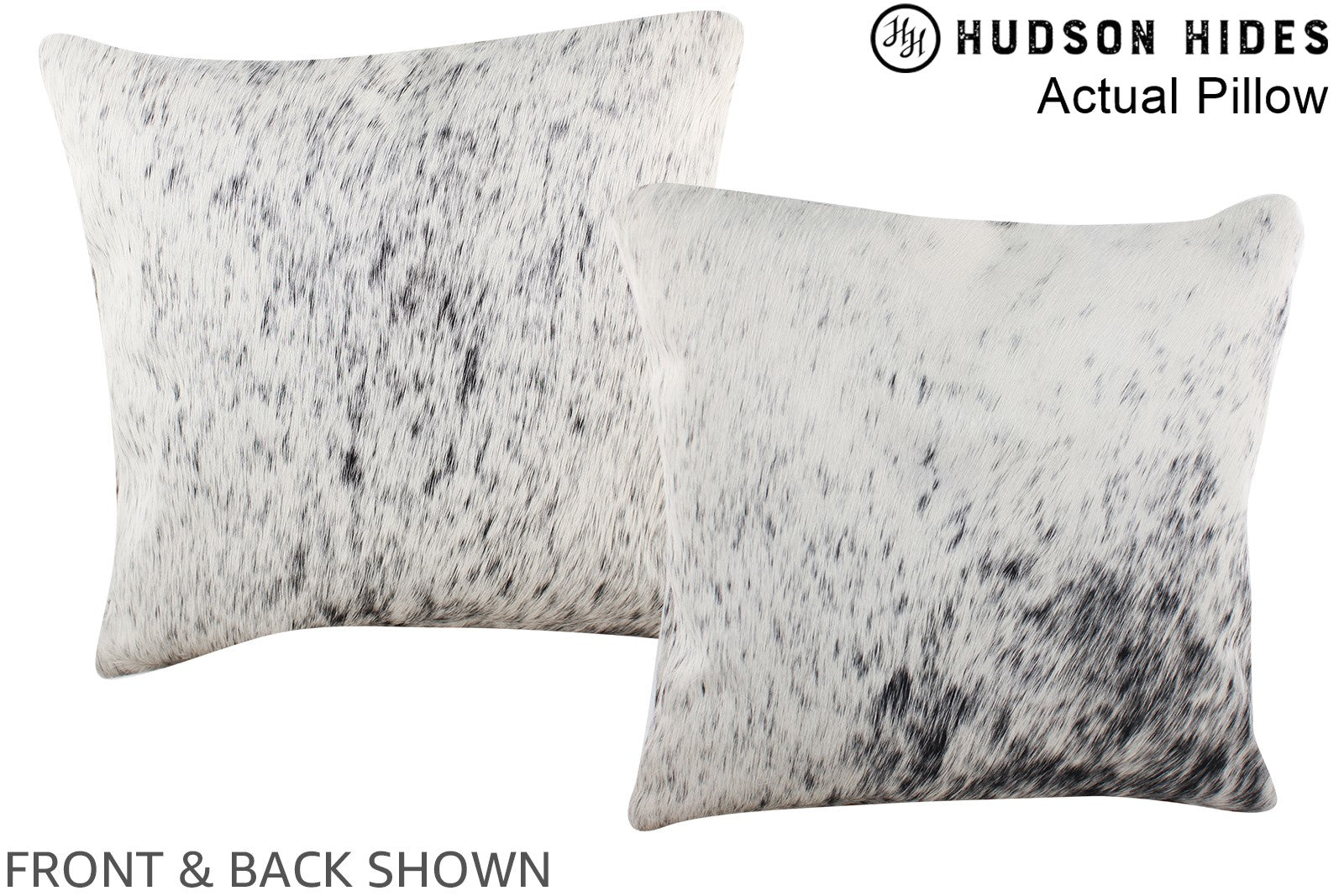 Salt and Pepper Black Cowhide Pillow #A13660