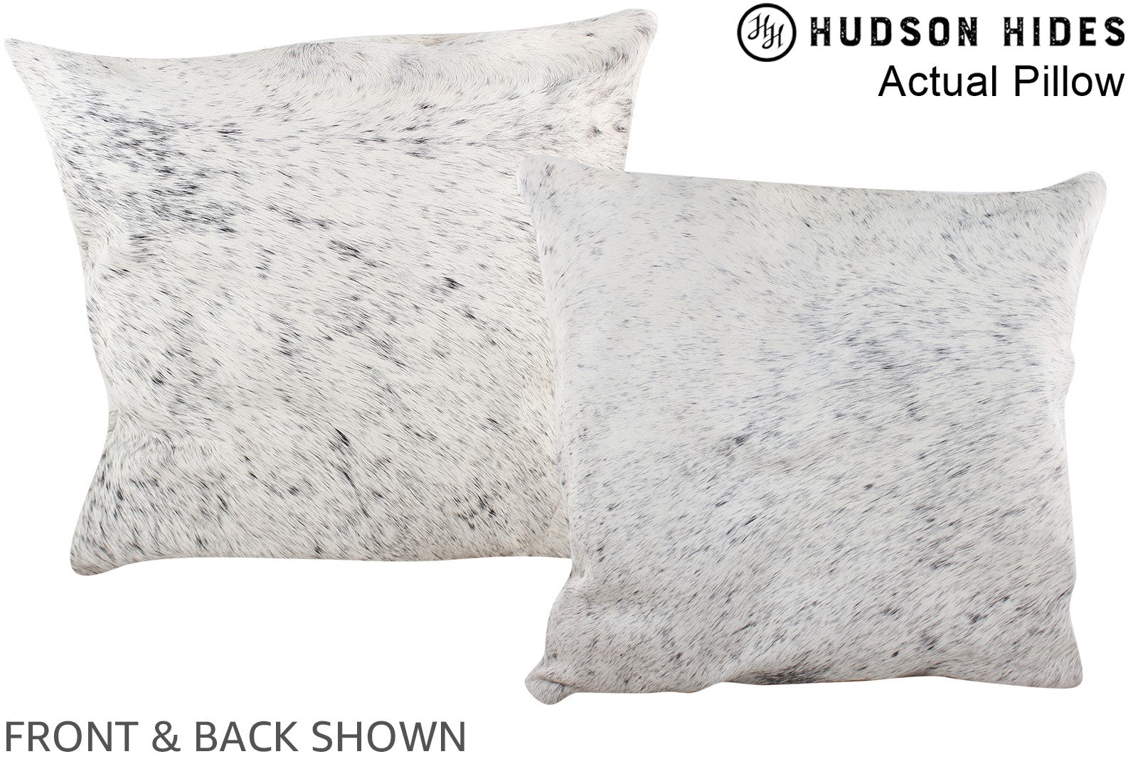 Salt and Pepper Black Cowhide Pillow #A13662