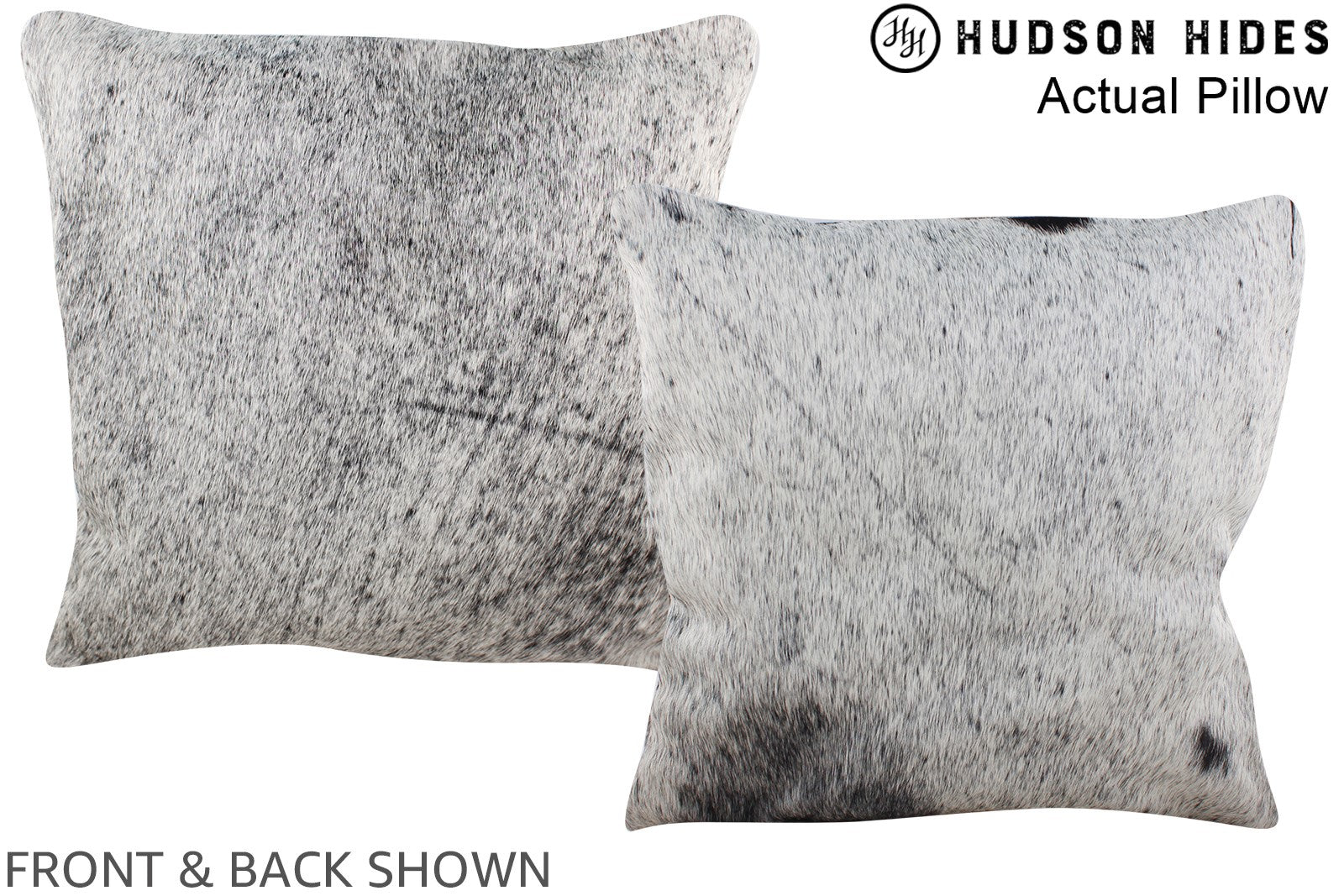 Salt and Pepper Black Cowhide Pillow #A13668