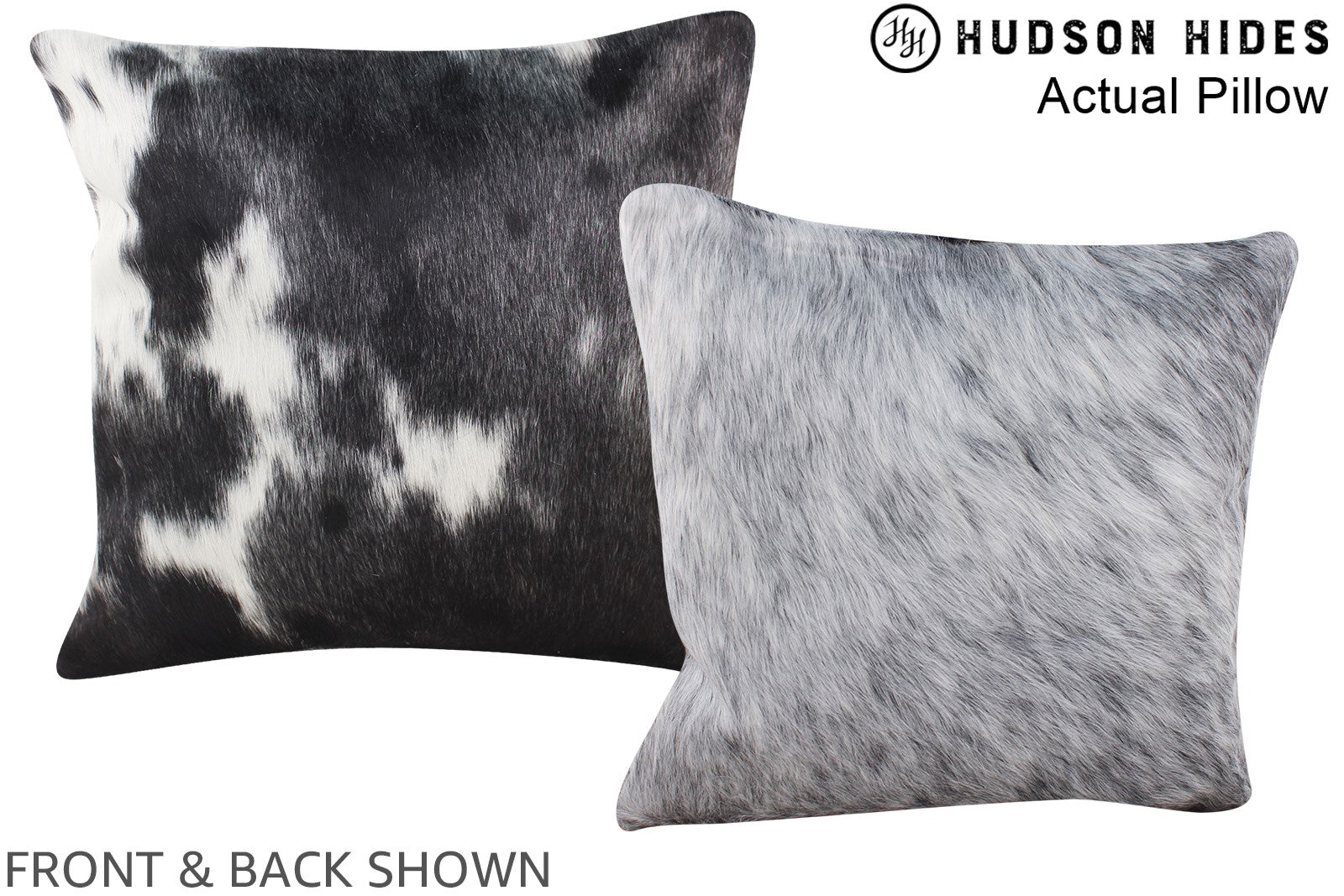 Black and White Cowhide Pillow #A13681