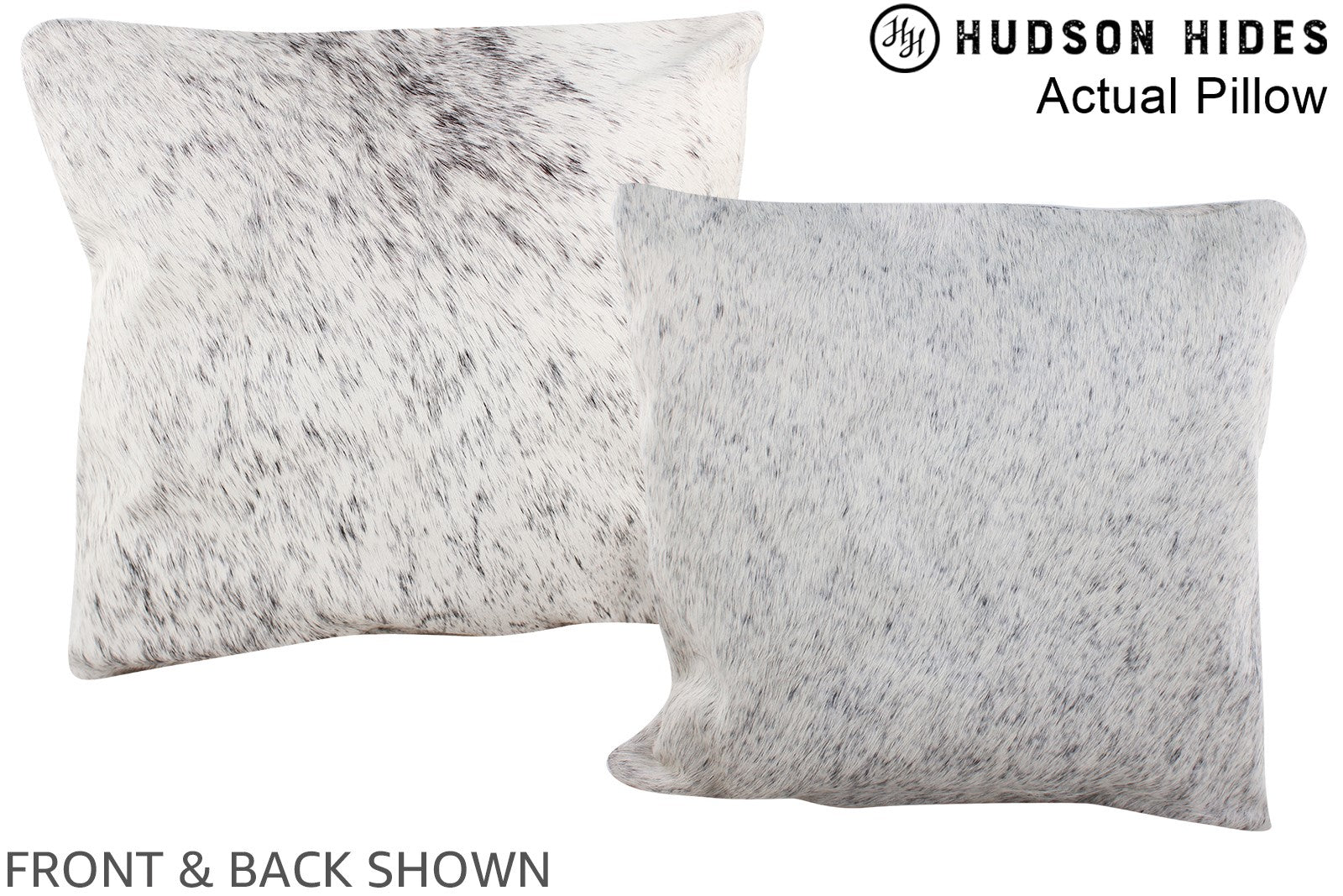 Salt and Pepper Black Cowhide Pillow #A13683