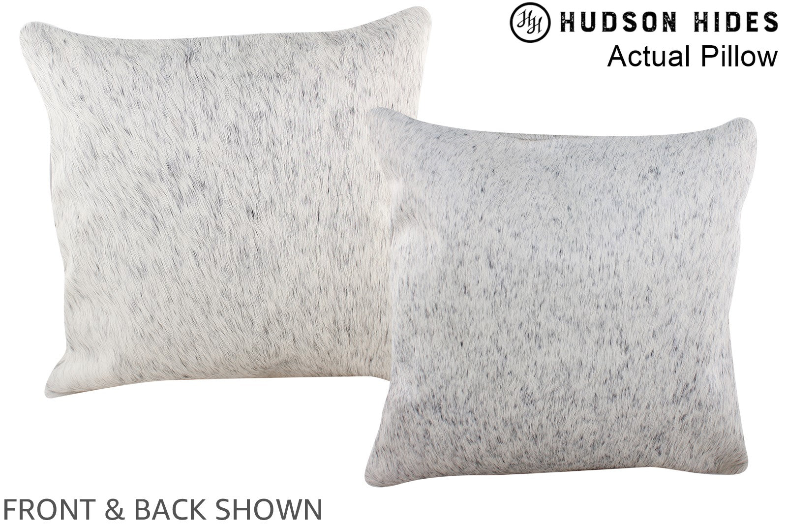 Salt and Pepper Black Cowhide Pillow #A13688