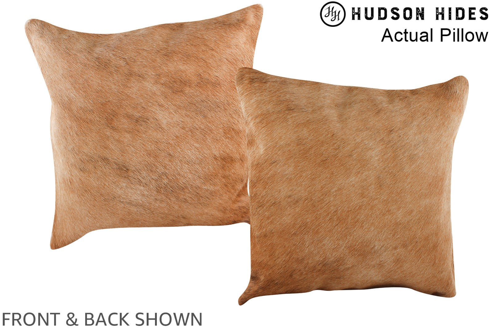 Solid Brown Cowhide Pillow #A13697