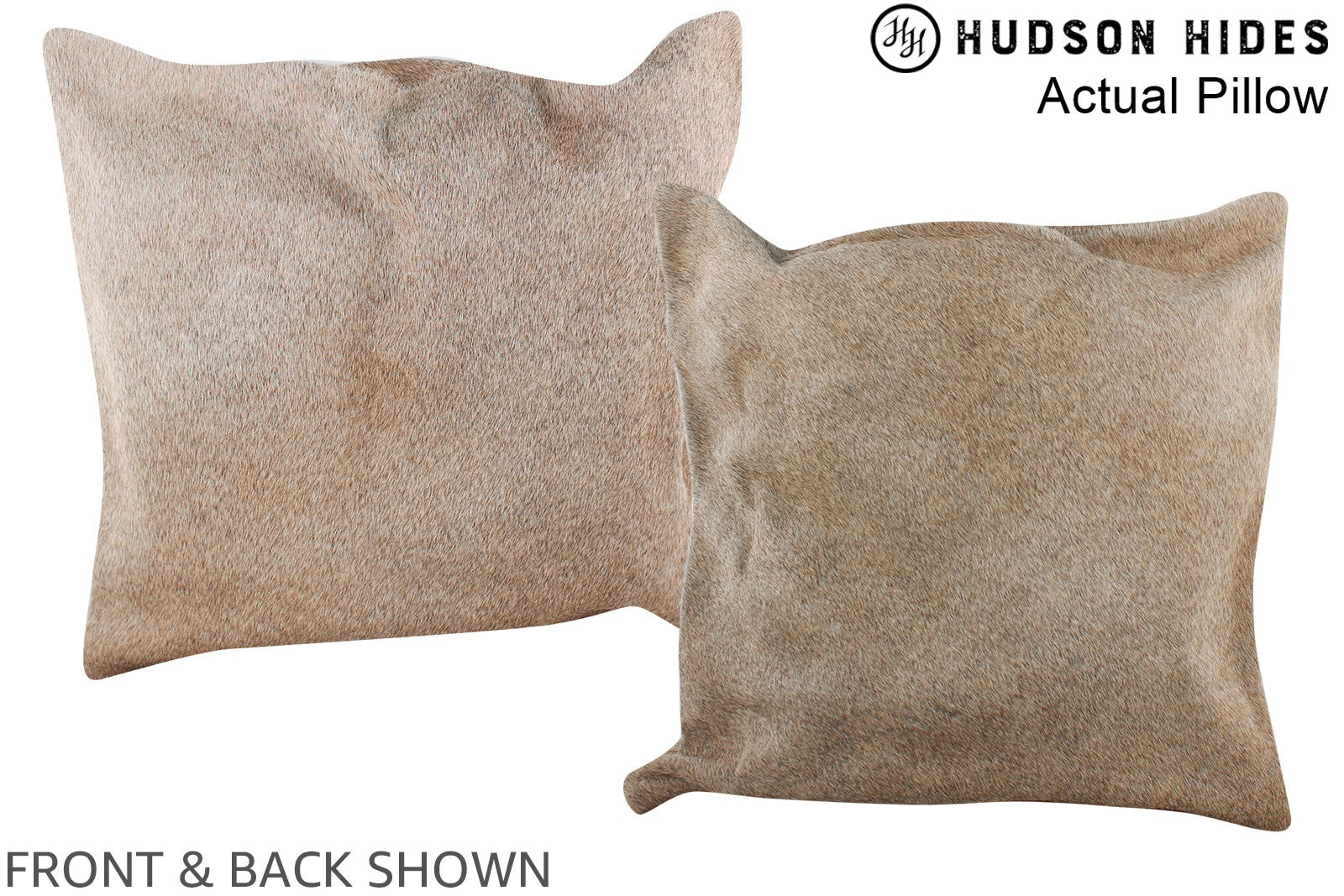 Grey with Beige Cowhide Pillow #A13700