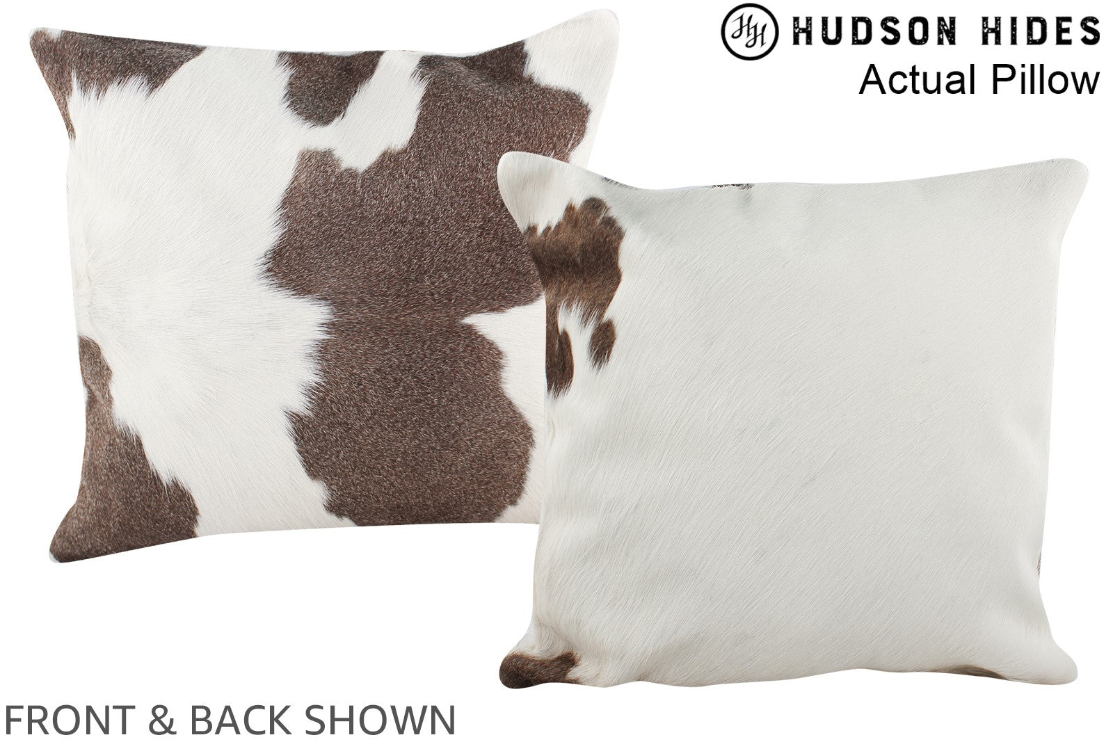 Grey with White Cowhide Pillow #A13715