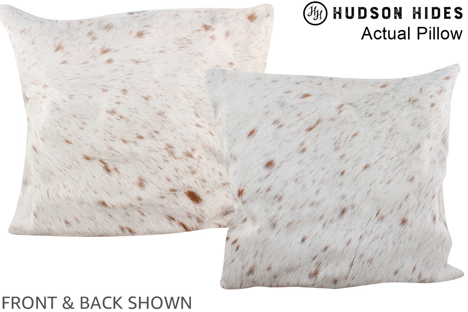 Salt and Pepper Brown Cowhide Pillow #A13842