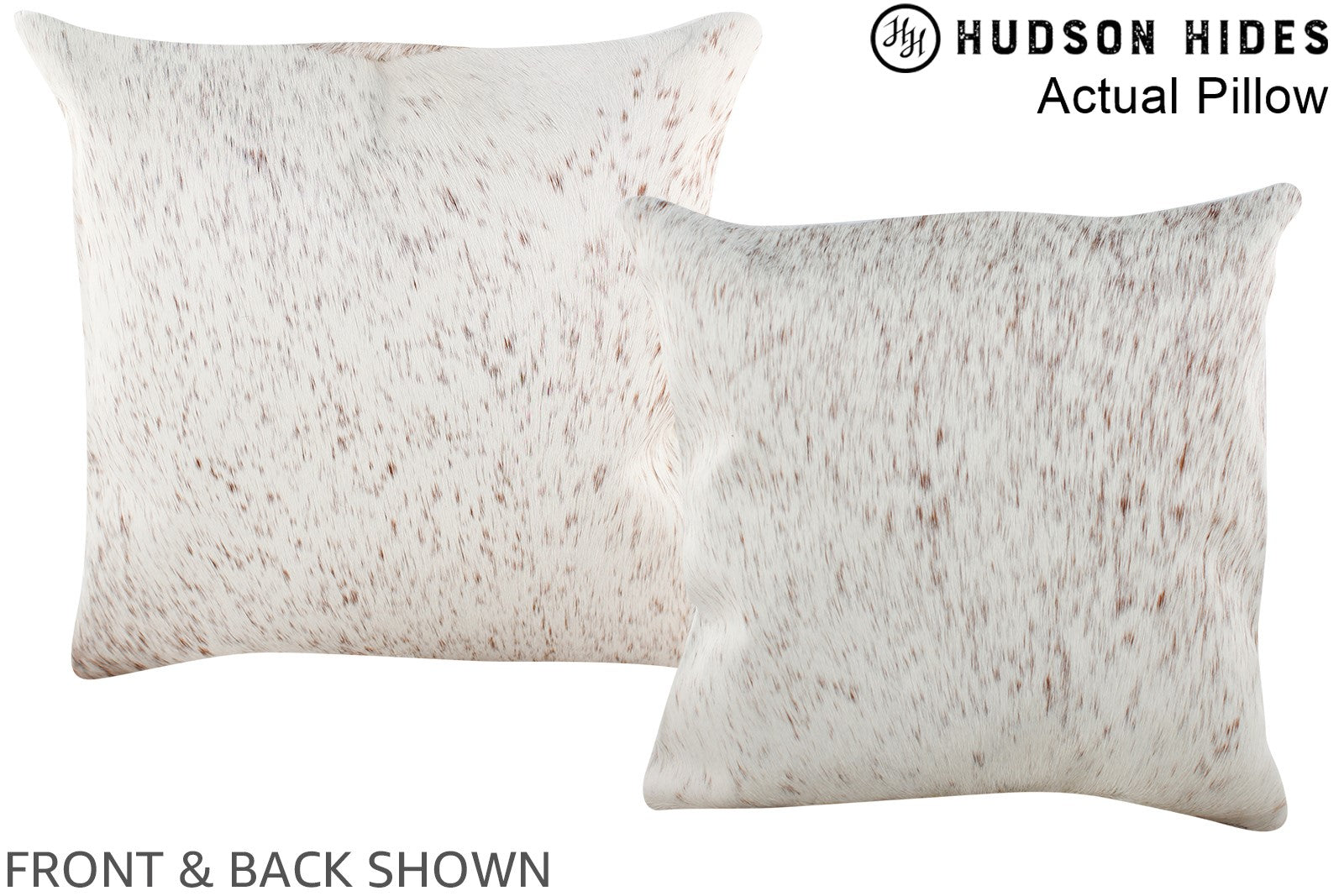 Salt and Pepper Brown Cowhide Pillow #A13846