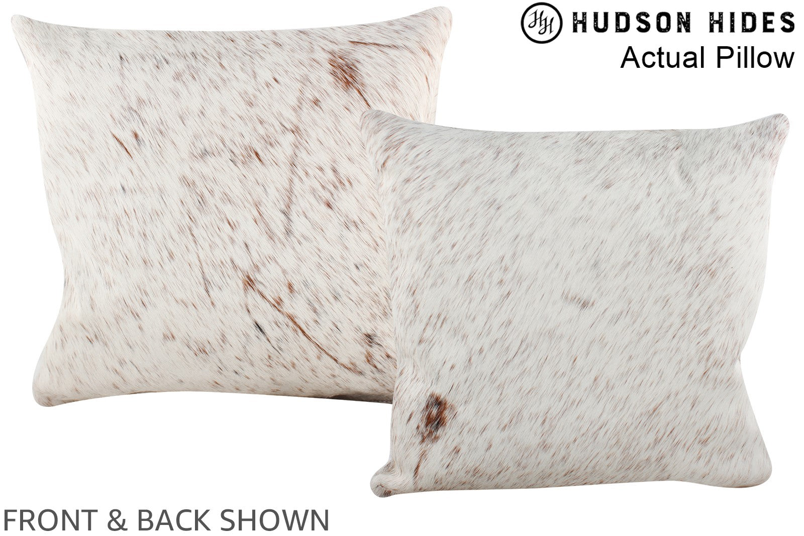 Salt and Pepper Brown Cowhide Pillow #A13853