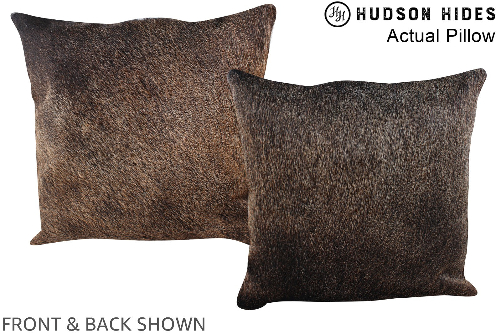 Grey with Beige Cowhide Pillow #A13984