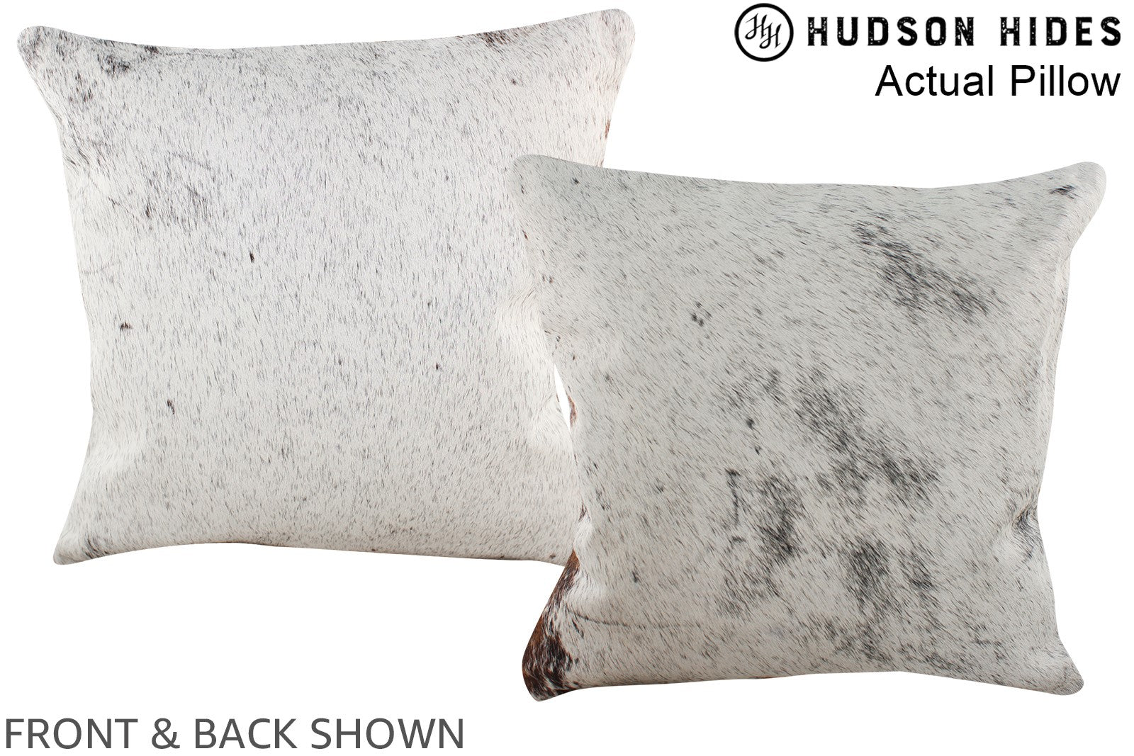 Salt and Pepper Black Cowhide Pillow #A14019