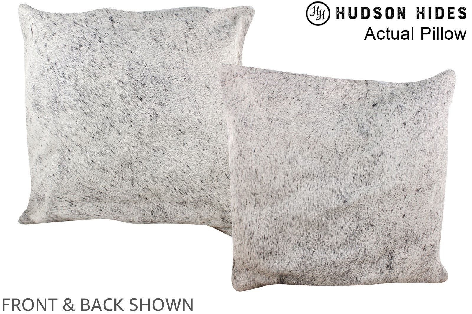 Salt and Pepper Black Cowhide Pillow #A14107