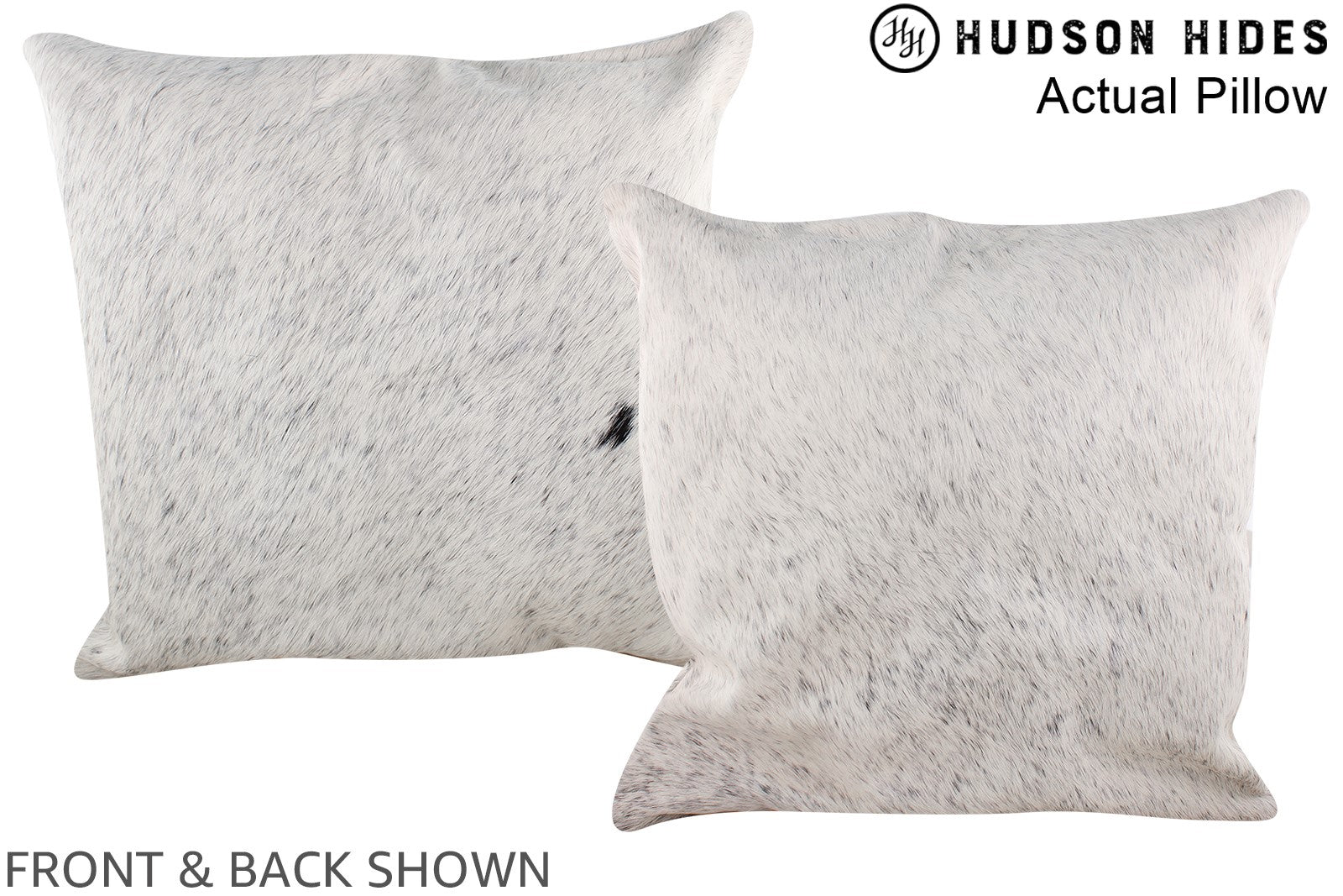 Salt and Pepper Black Cowhide Pillow #A14112