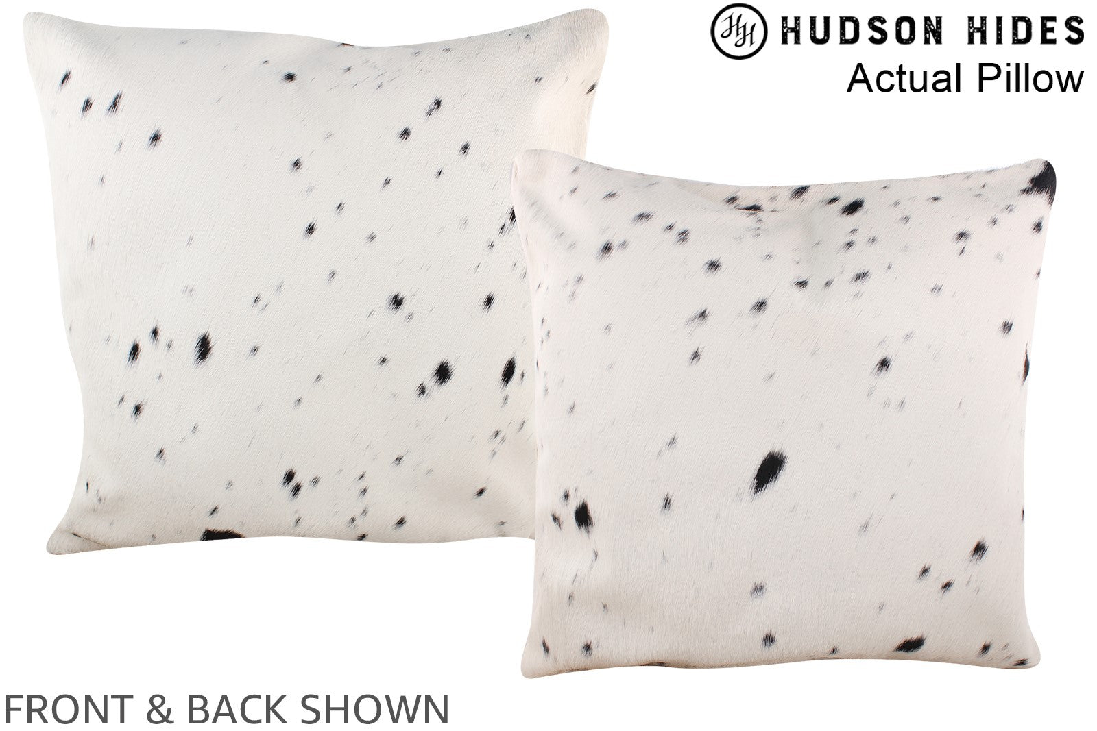 Salt and Pepper Black Cowhide Pillow #A14129