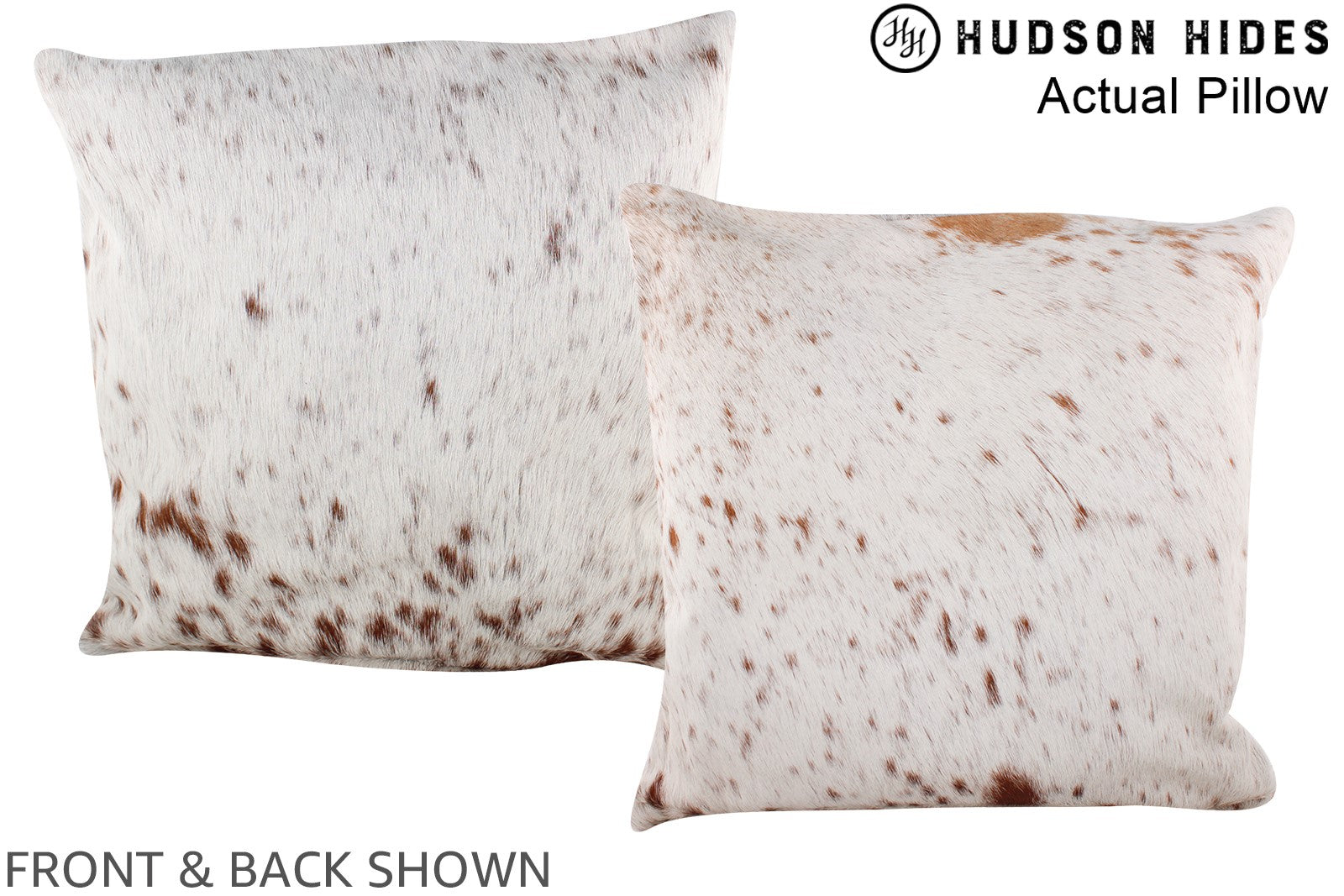 Salt and Pepper Brown Cowhide Pillow #A14218