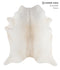 Ivory with Beige X-Large Brazilian Cowhide Rug 7'4