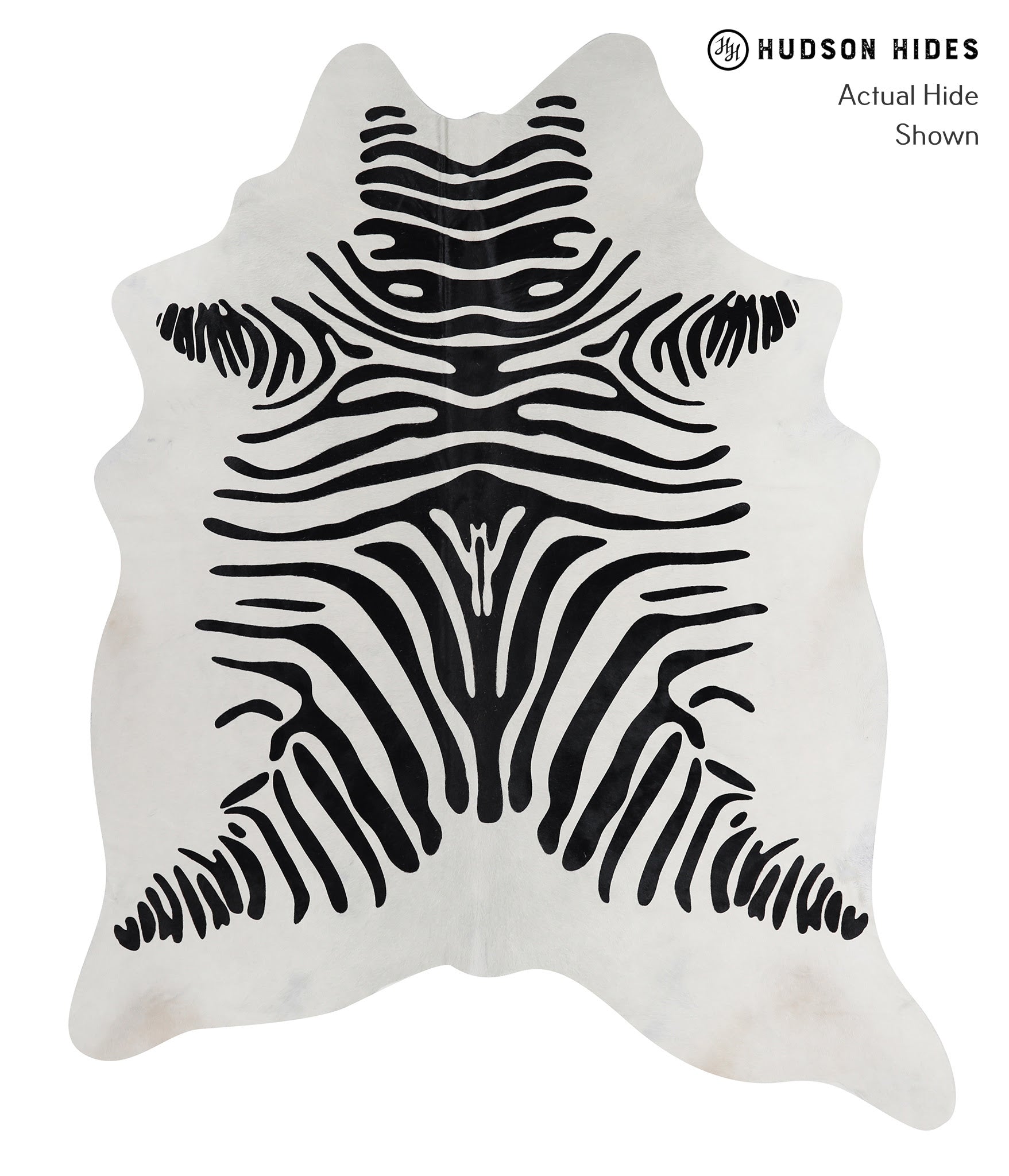 Zebra Cowhide Rug #A12848