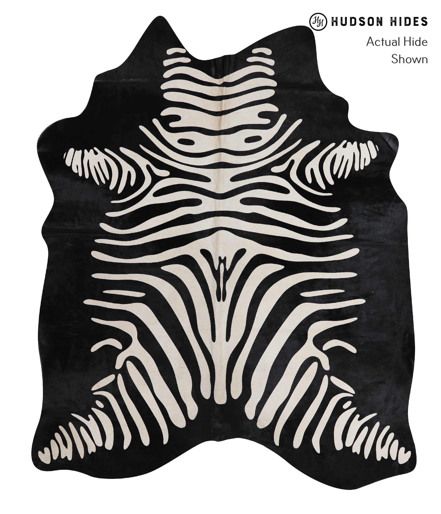 Zebra Cowhide Rug #A12858