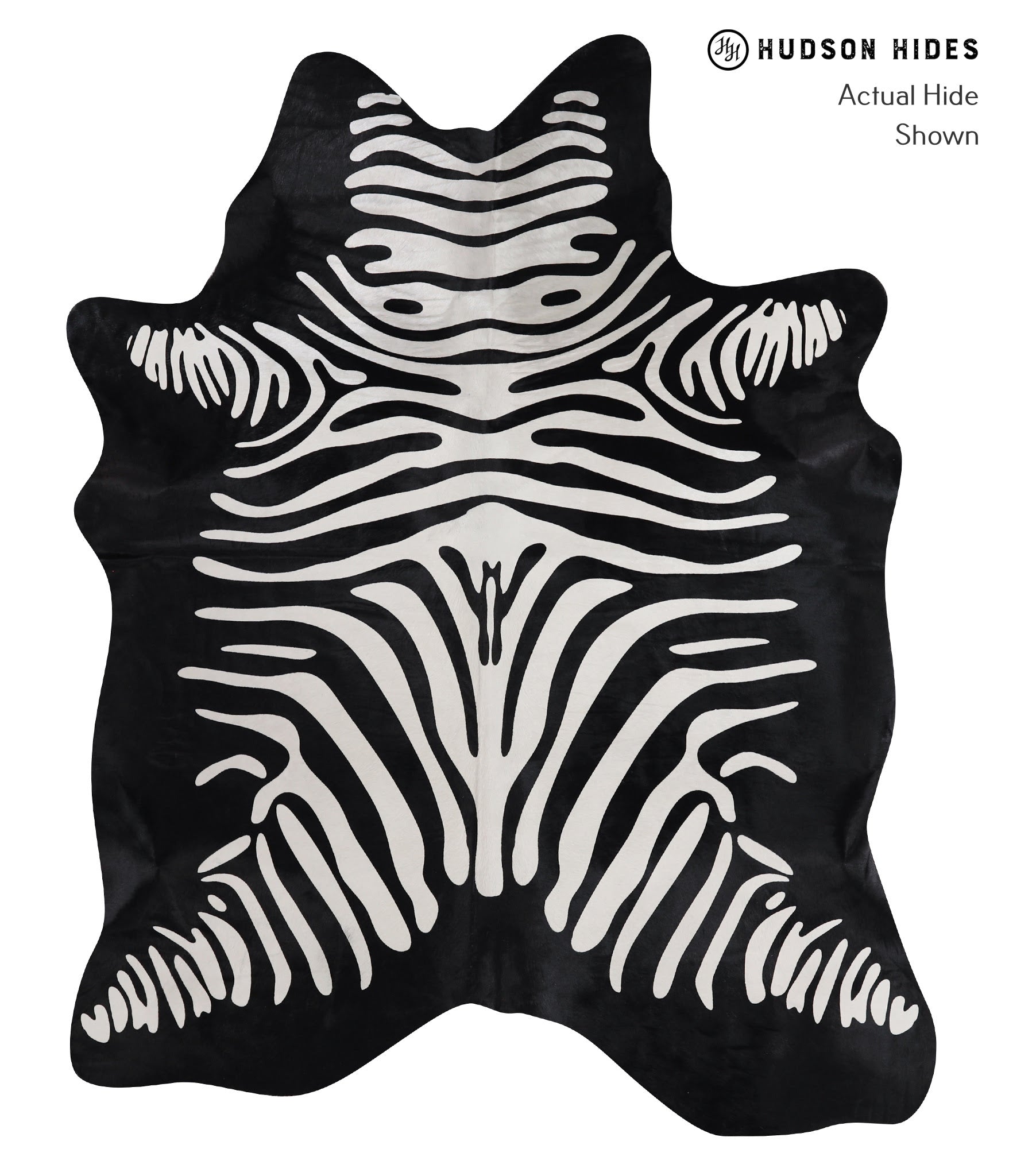 Zebra Cowhide Rug #A12859