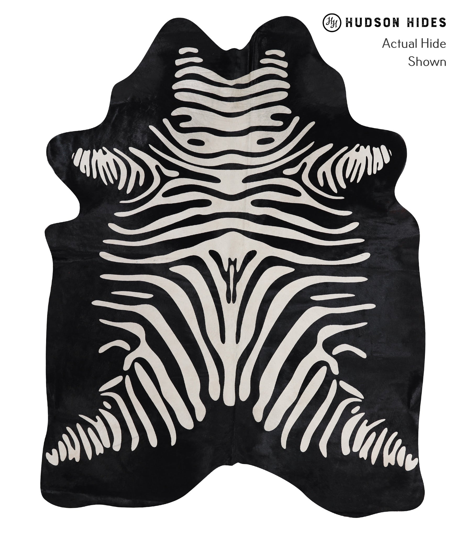 Zebra Cowhide Rug #A12860