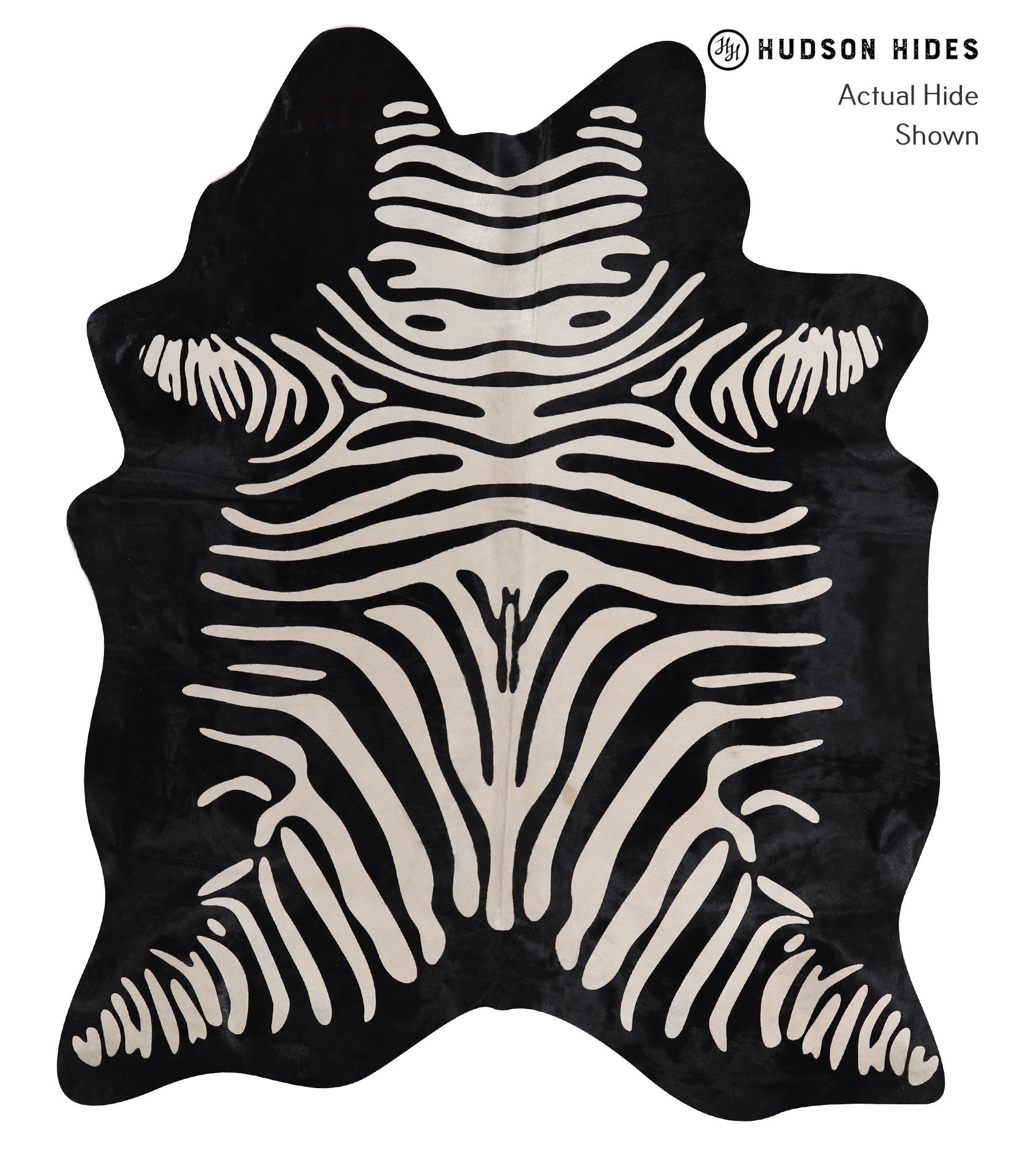 Zebra Cowhide Rug #A12861