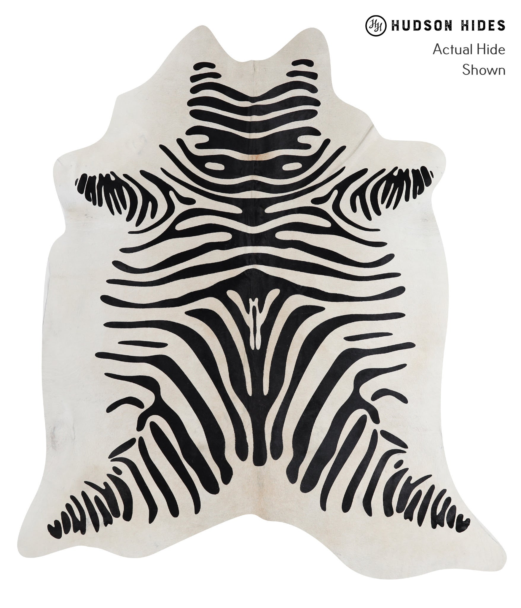 Zebra Cowhide Rug #A12863