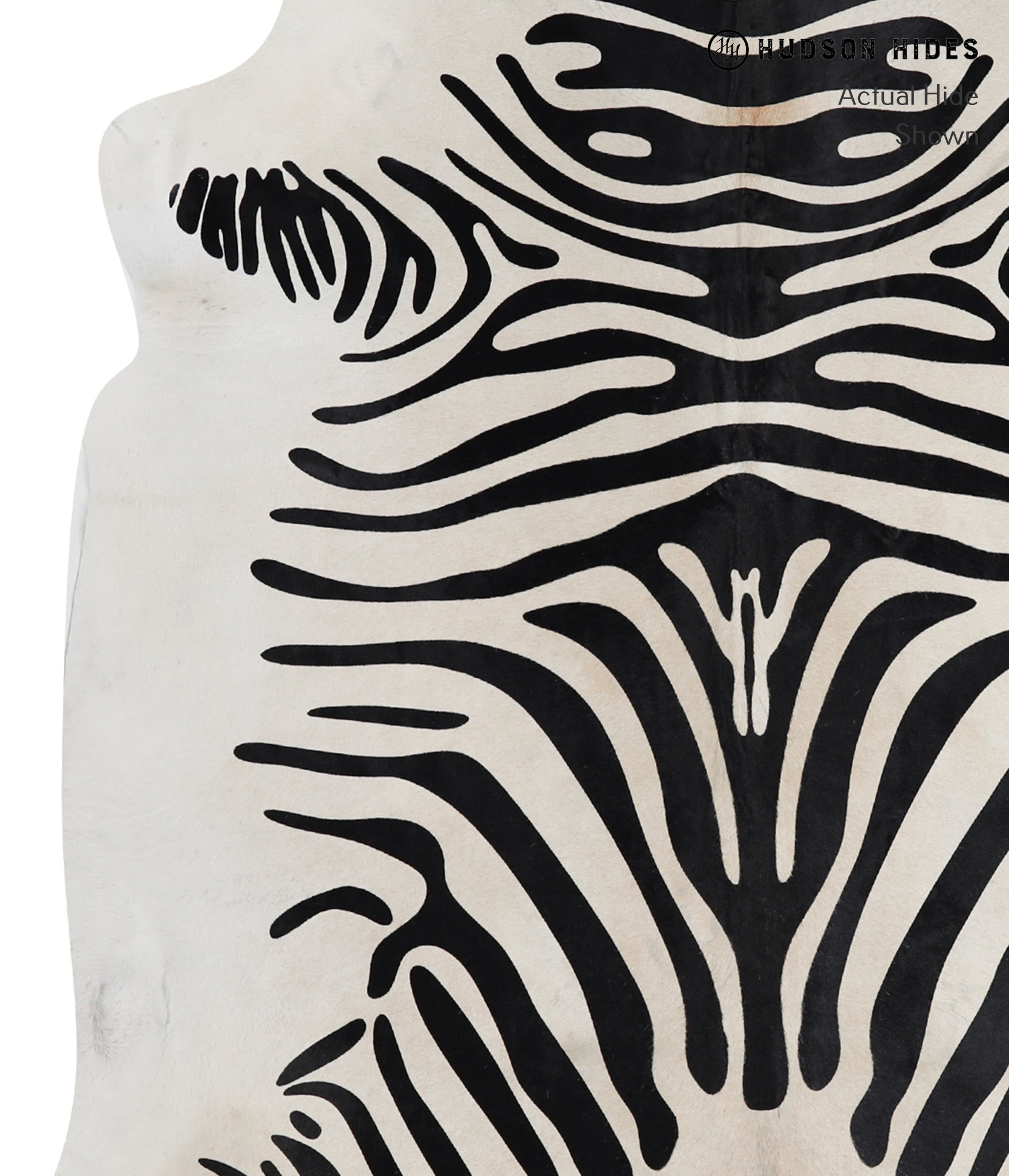 Zebra Cowhide Rug #A12863