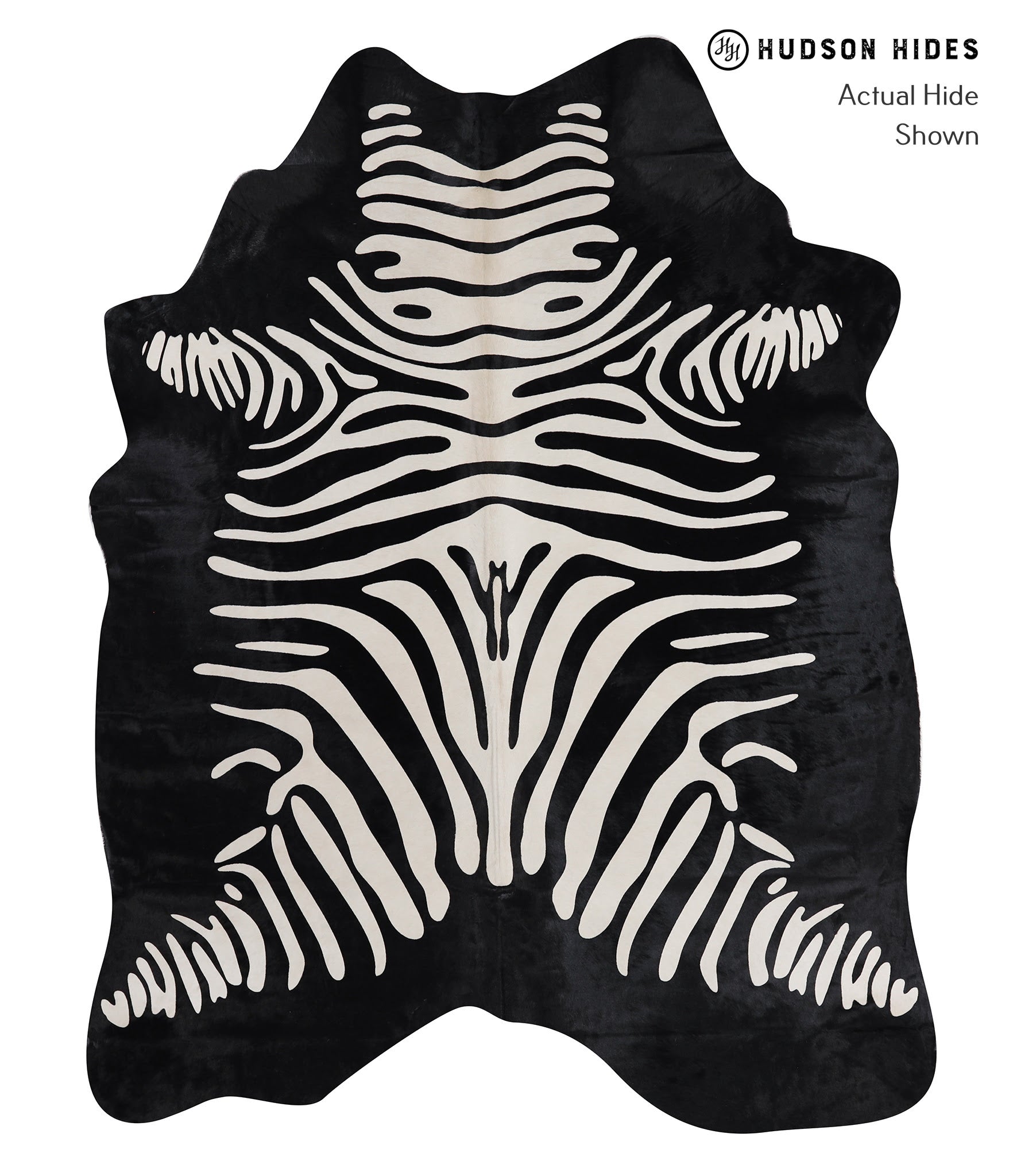 Zebra Cowhide Rug #A12869