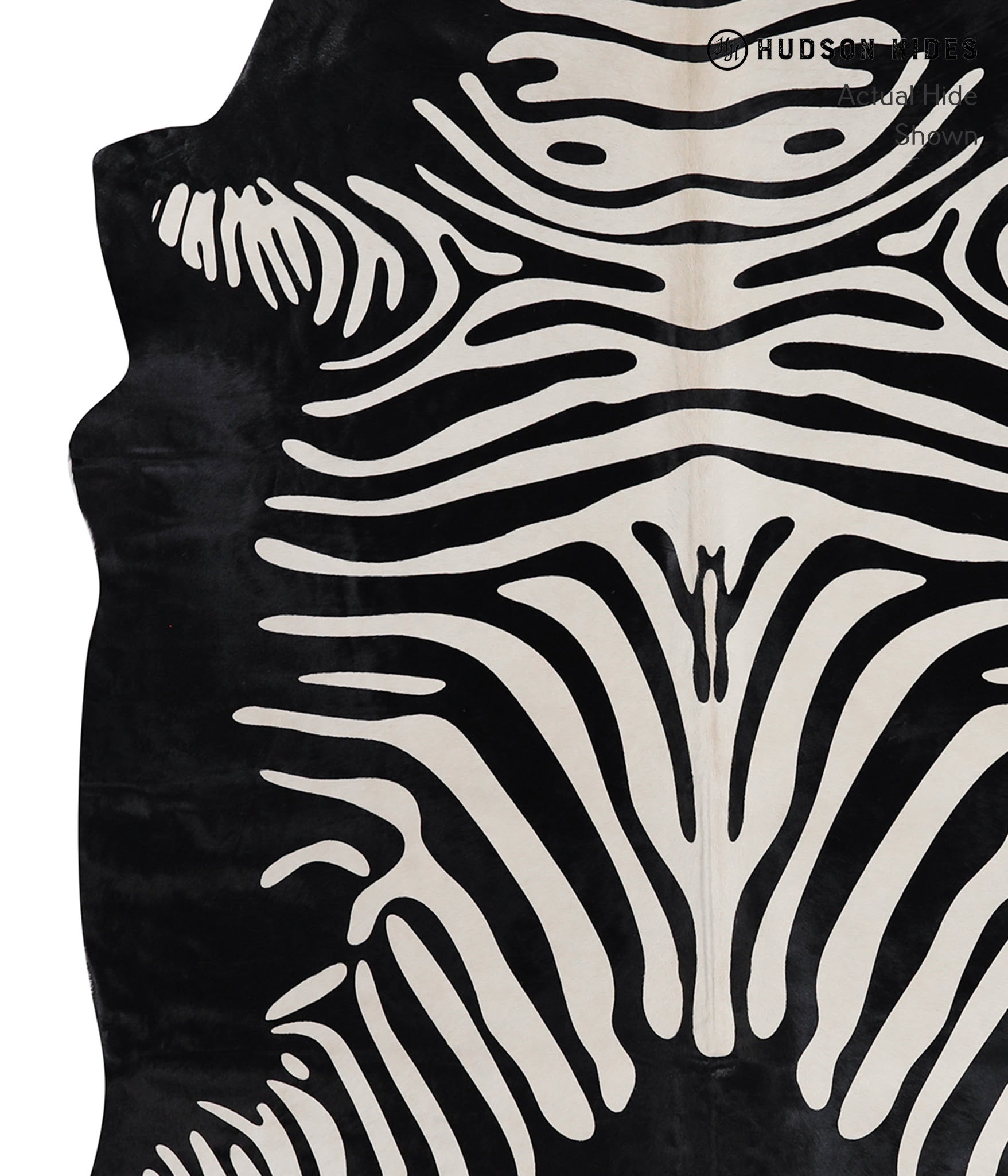 Zebra Cowhide Rug #A12869