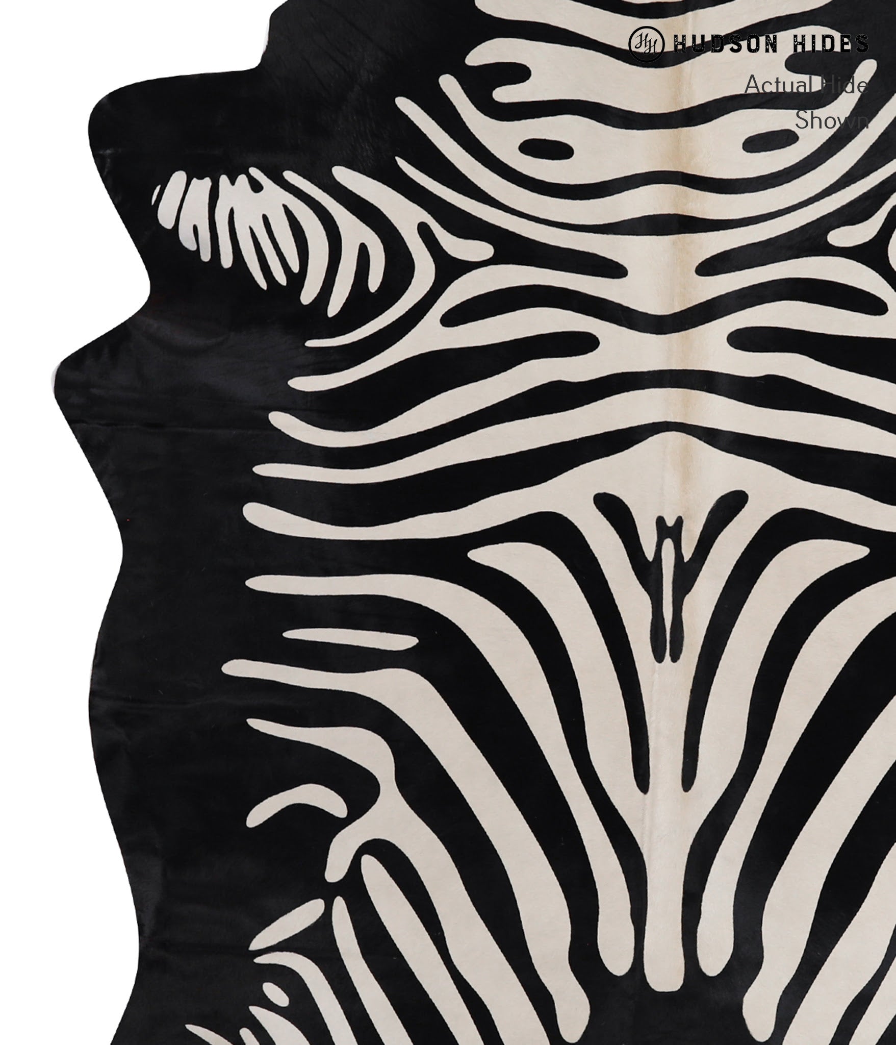 Zebra Cowhide Rug #A12870