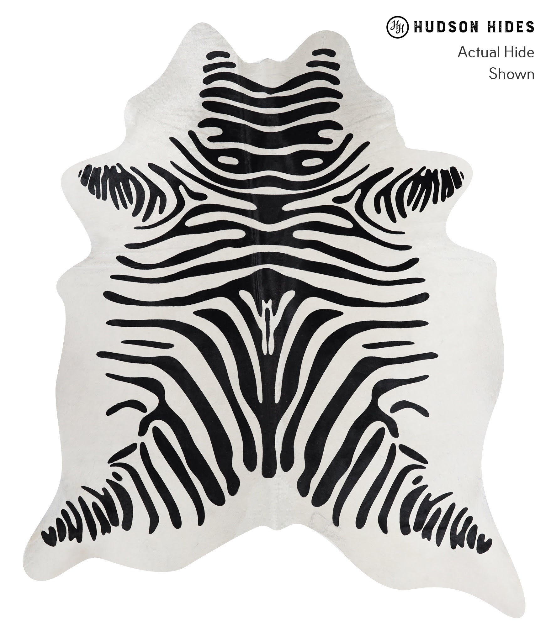 Zebra Cowhide Rug #A12875