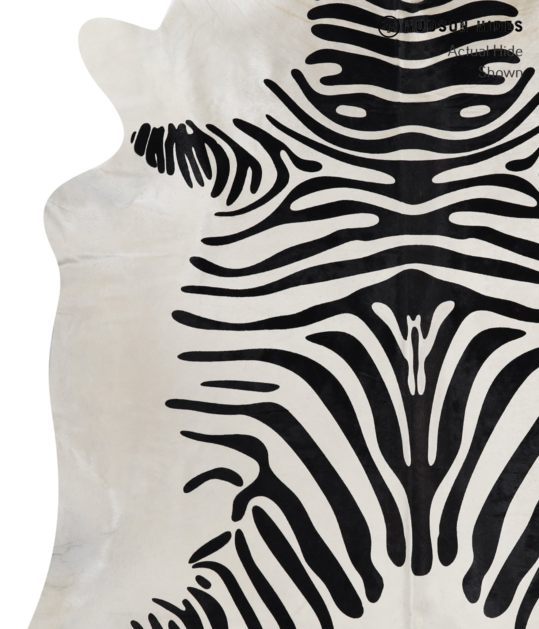 Zebra Cowhide Rug #A12885