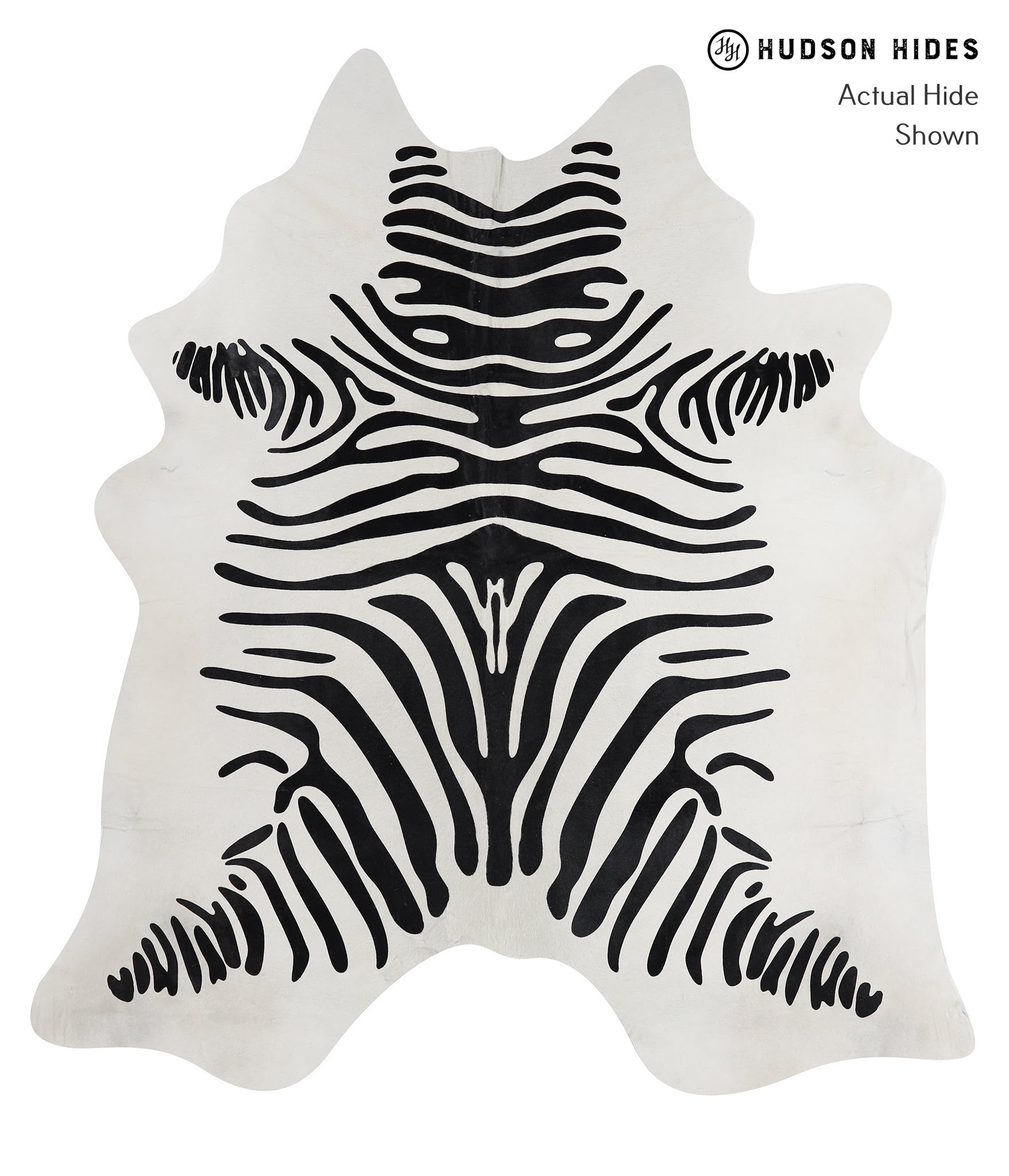 Zebra Cowhide Rug #A12889