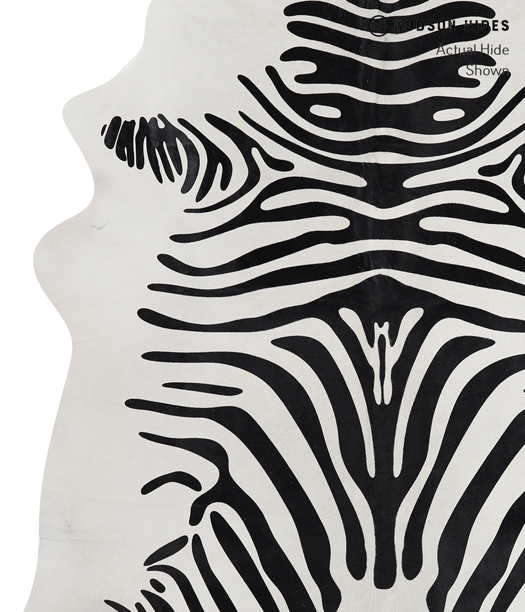 Zebra Cowhide Rug #A12889