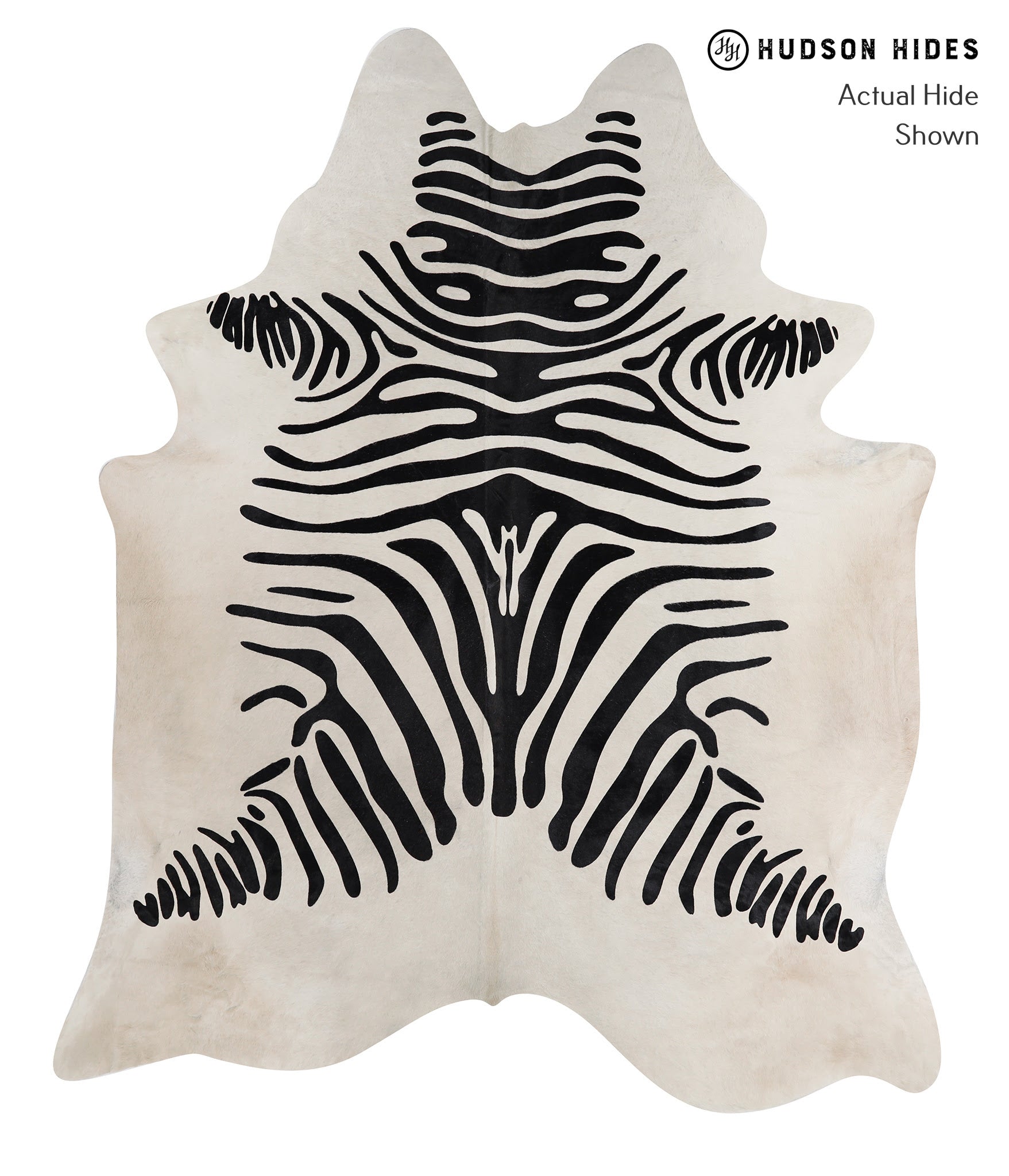 Zebra Cowhide Rug #A12896