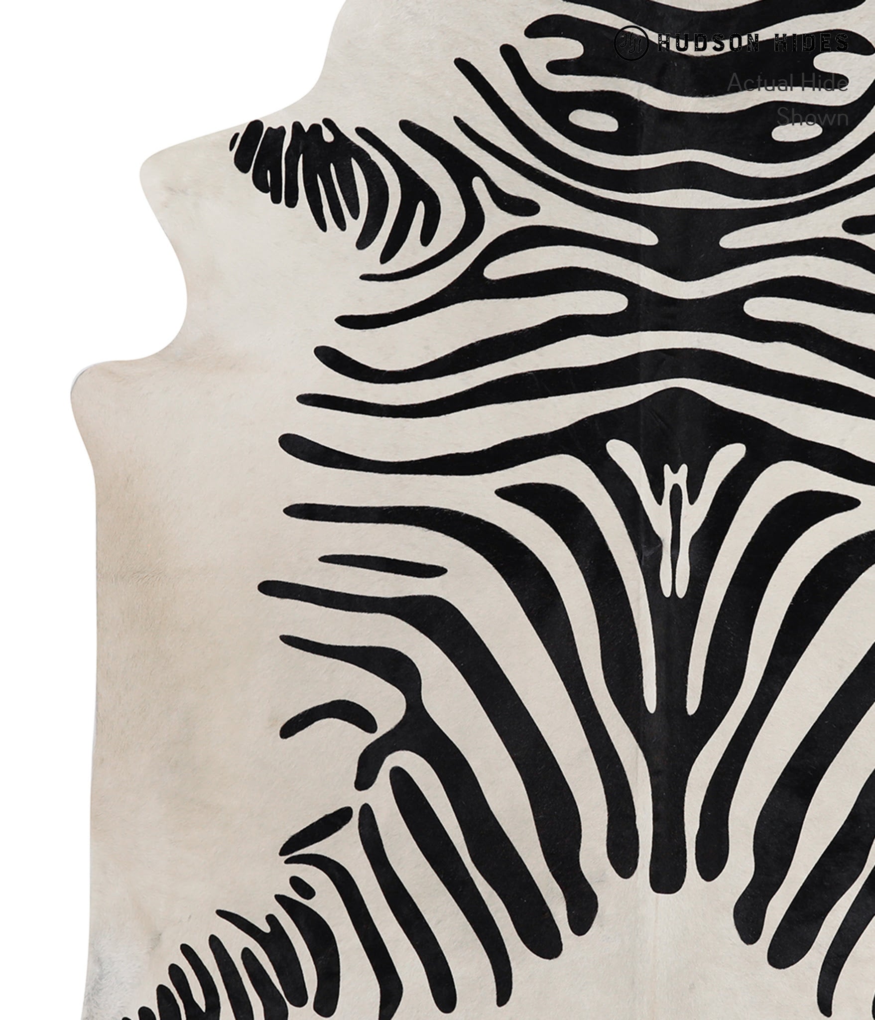 Zebra Cowhide Rug #A12896