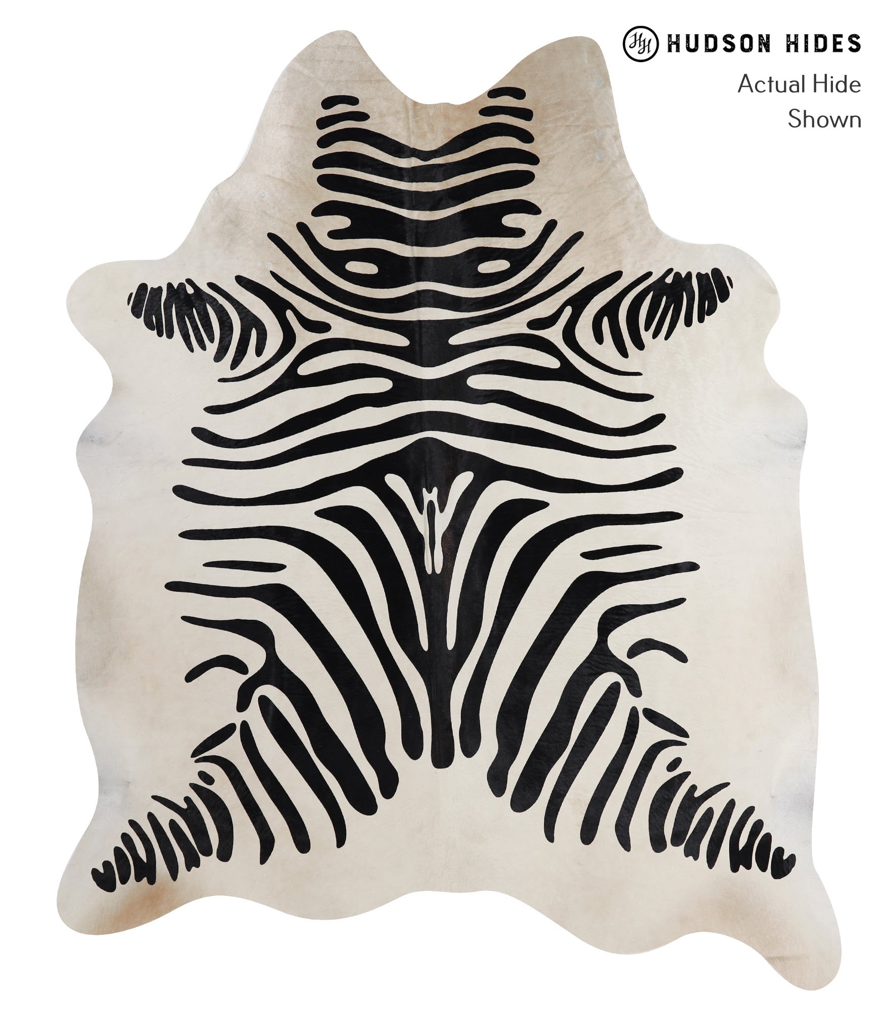 Zebra Cowhide Rug #A12906