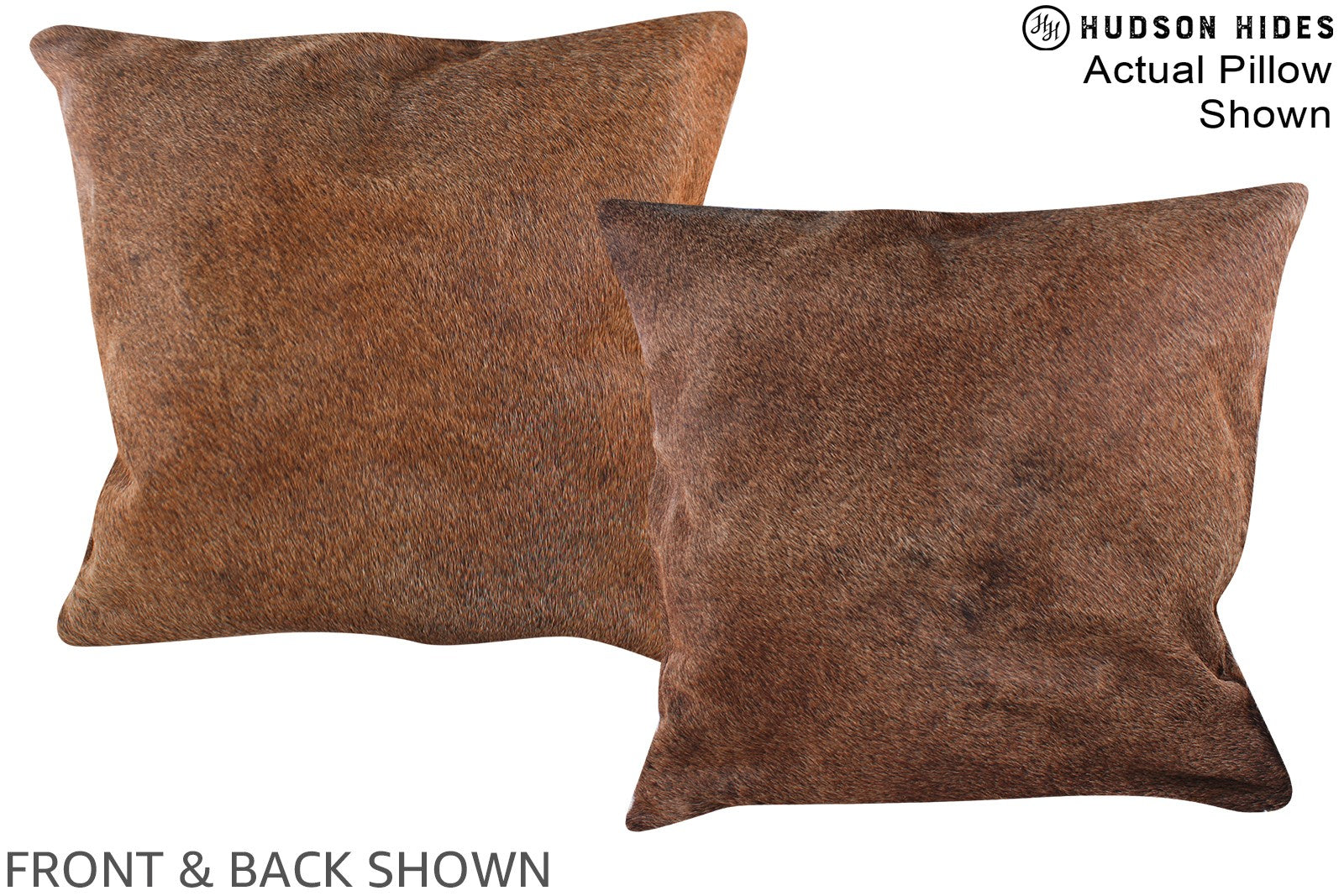 Grey with Beige Cowhide Pillow #A14693