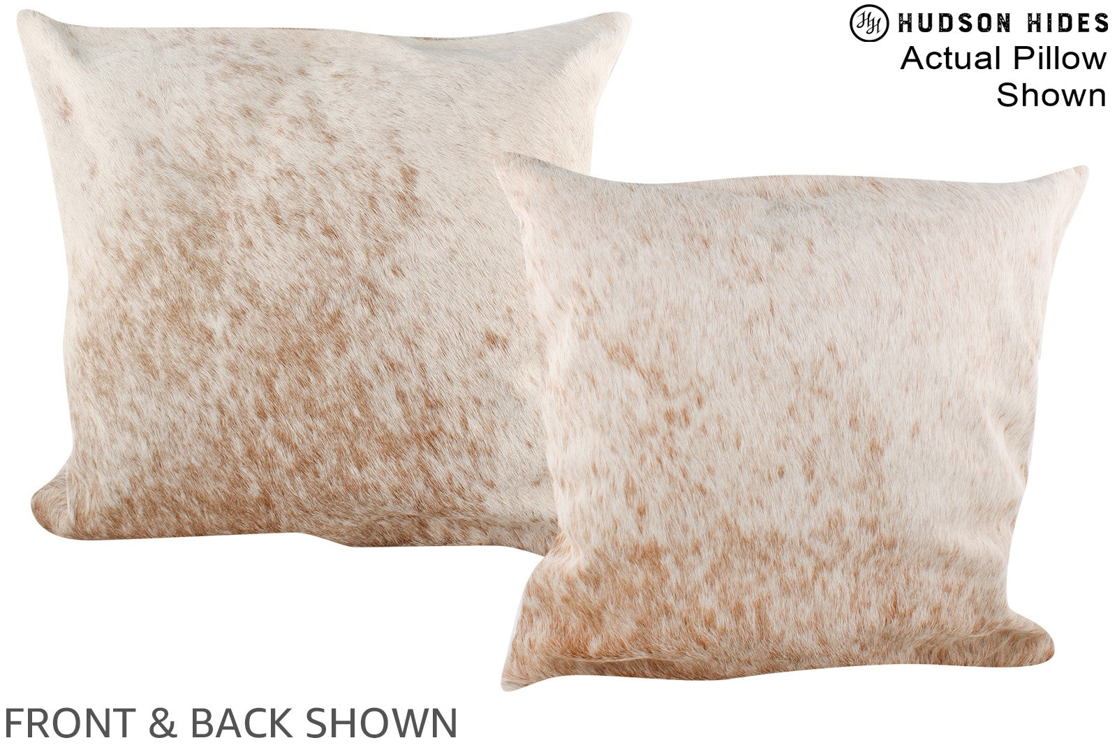 Salt and Pepper Brown Cowhide Pillow #A14711