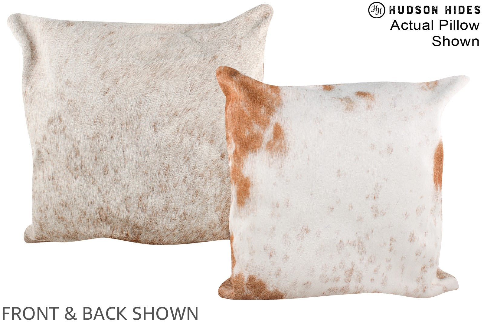 Salt and Pepper Brown Cowhide Pillow #A14739