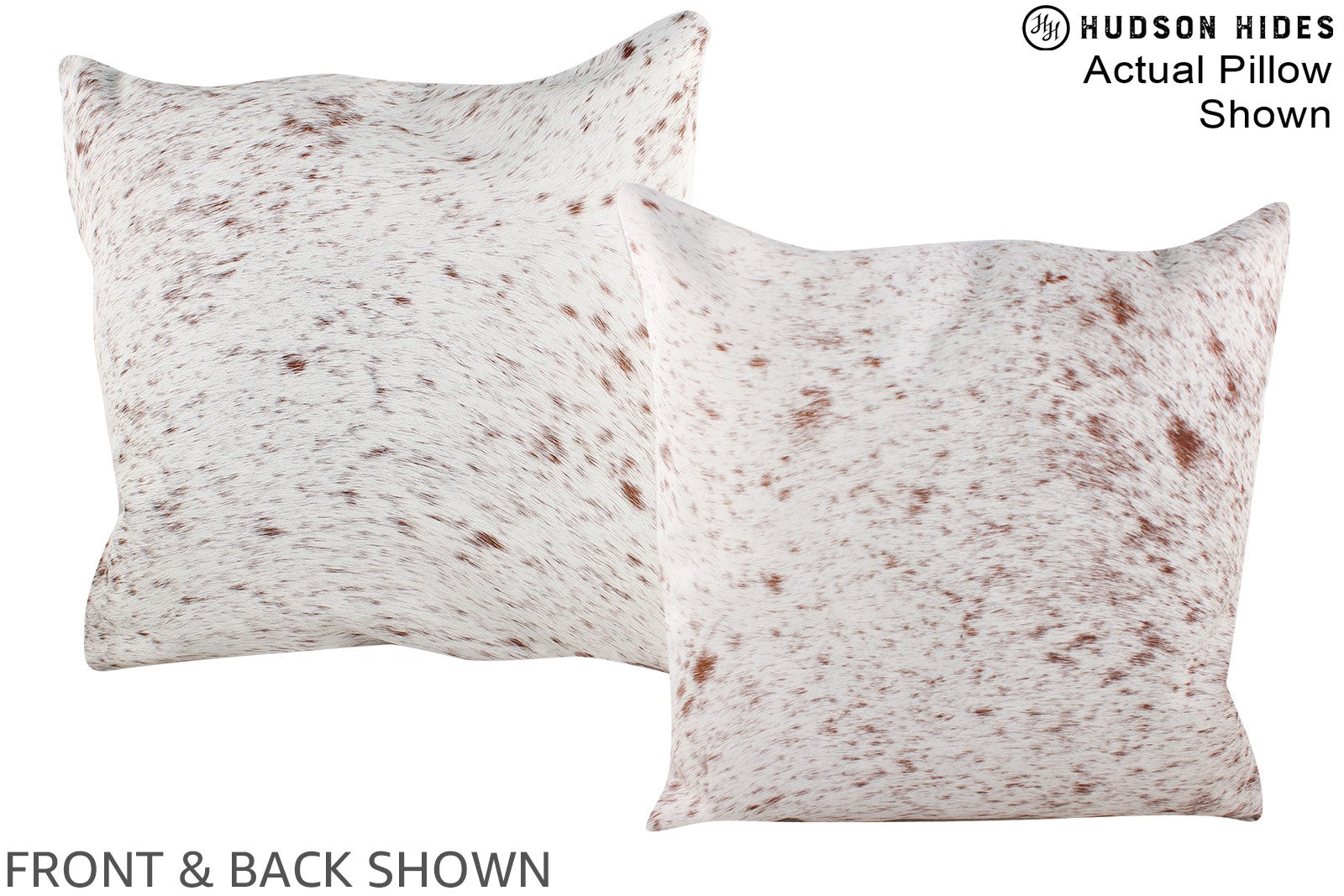 Salt and Pepper Brown Cowhide Pillow #A14820