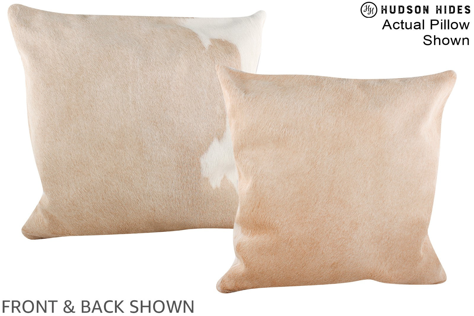 Beige and White Cowhide Pillow #A14911