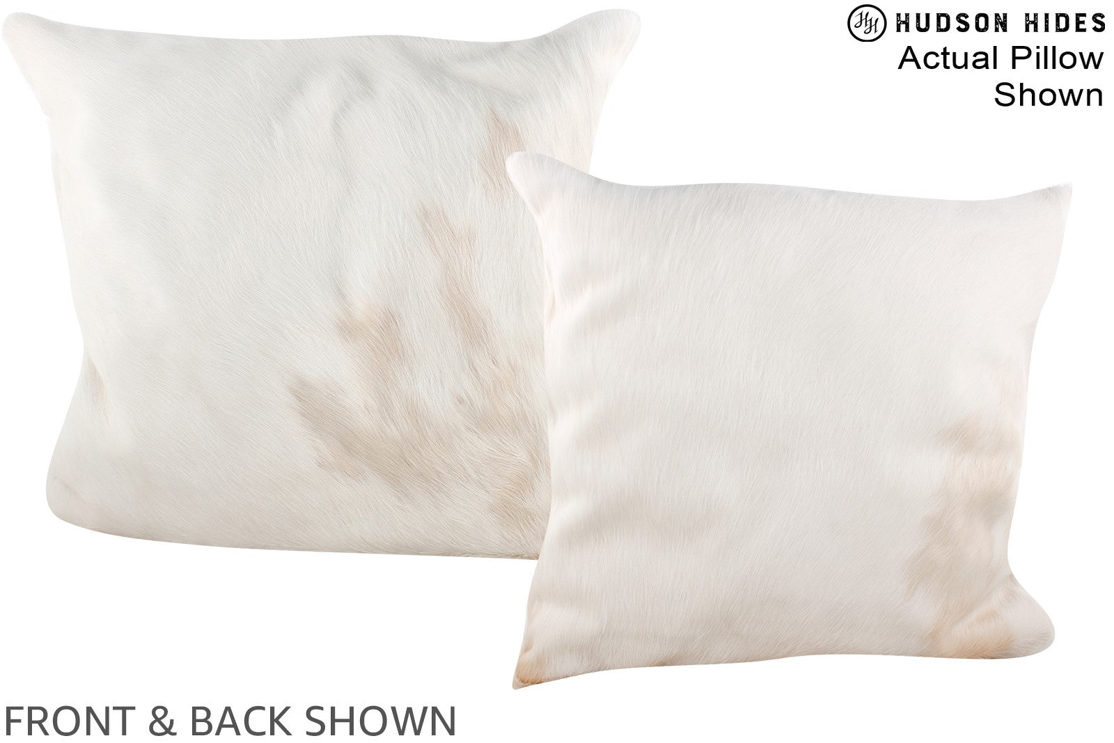 Ivory with Beige Cowhide Pillow #A14920