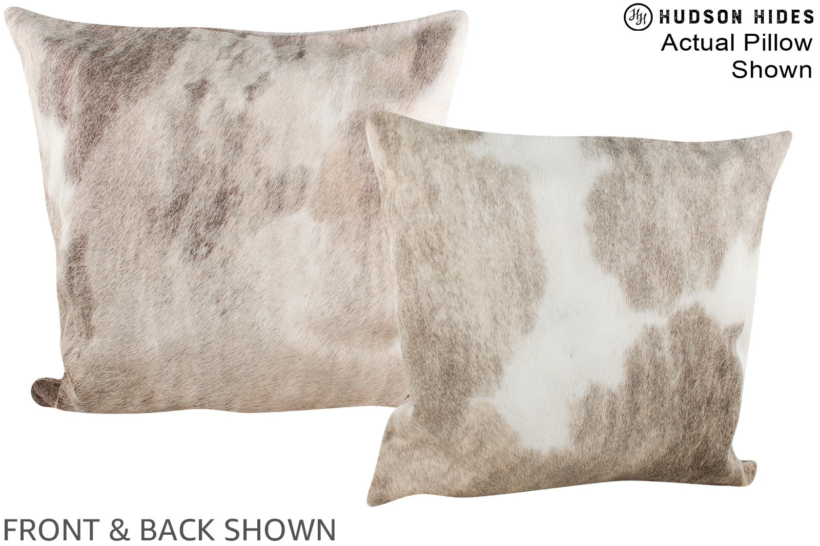 Grey with White Cowhide Pillow #A15021