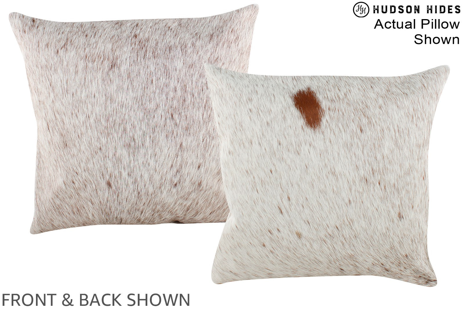 Salt and Pepper Brown Cowhide Pillow #A15181