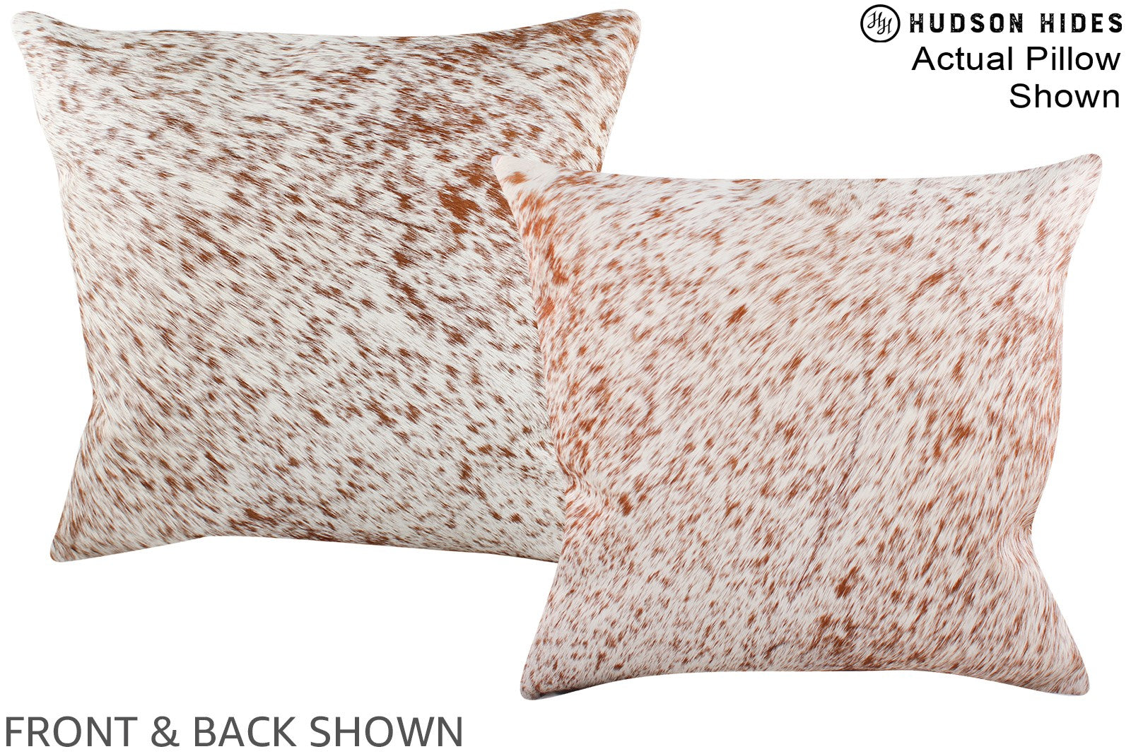 Salt and Pepper Brown Cowhide Pillow #A15194