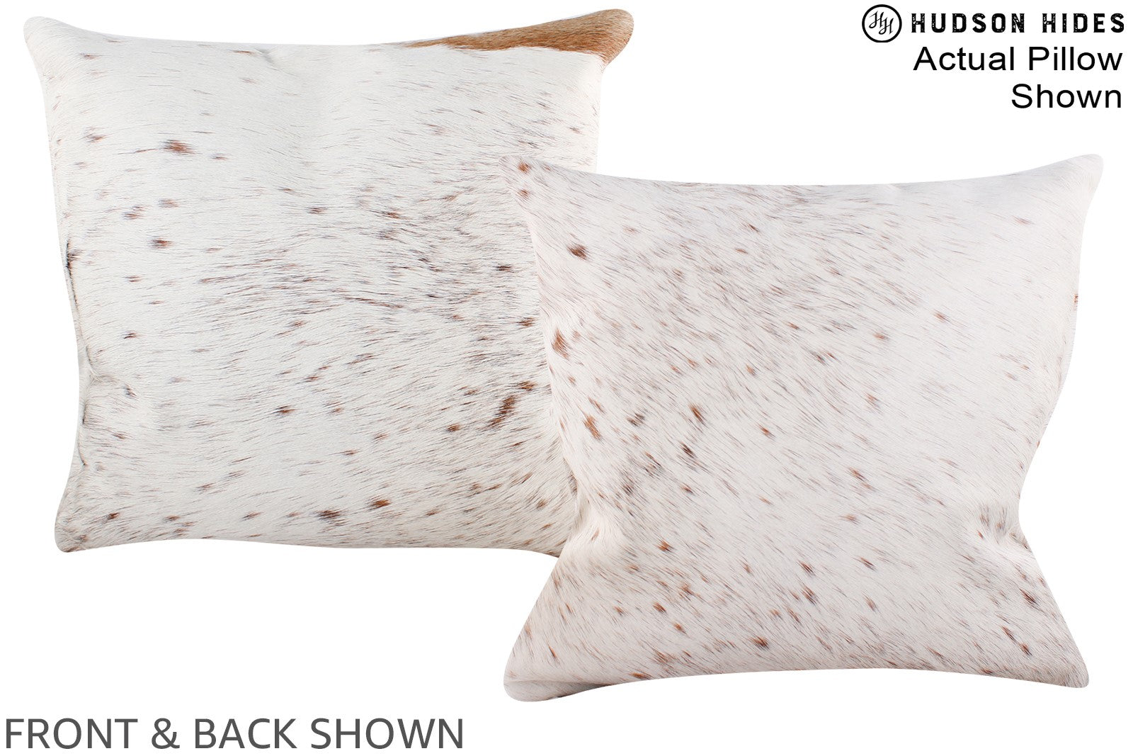 Salt and Pepper Brown Cowhide Pillow #A15224