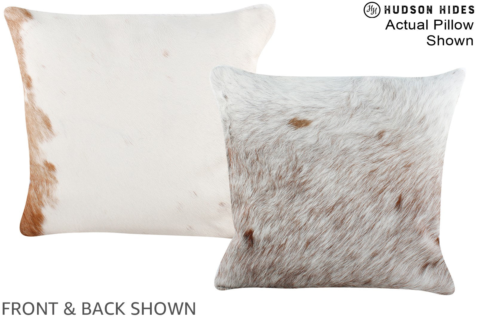 Salt and Pepper Brown Cowhide Pillow #A15312